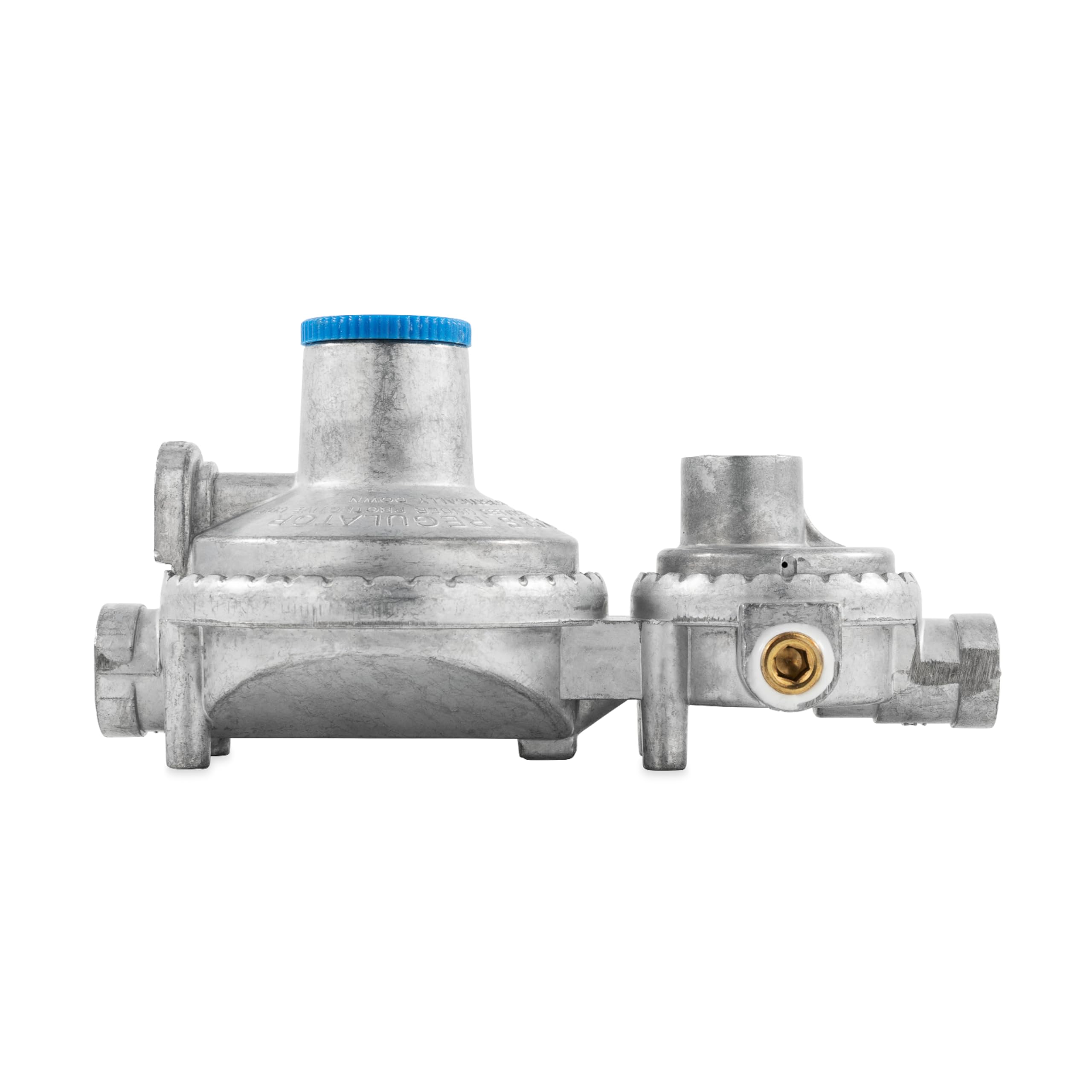 Camco 59313 Regulador Vertical de propano de Dos etapas, Gris