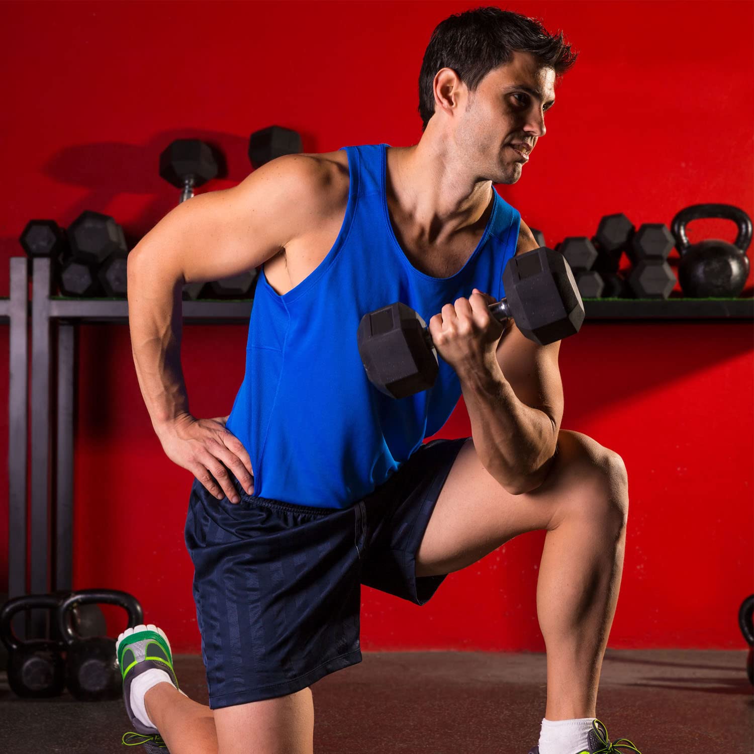 MAXSTRENGTH Manubri esagonali in gomma con impugnatura ergonomica, vari pesi