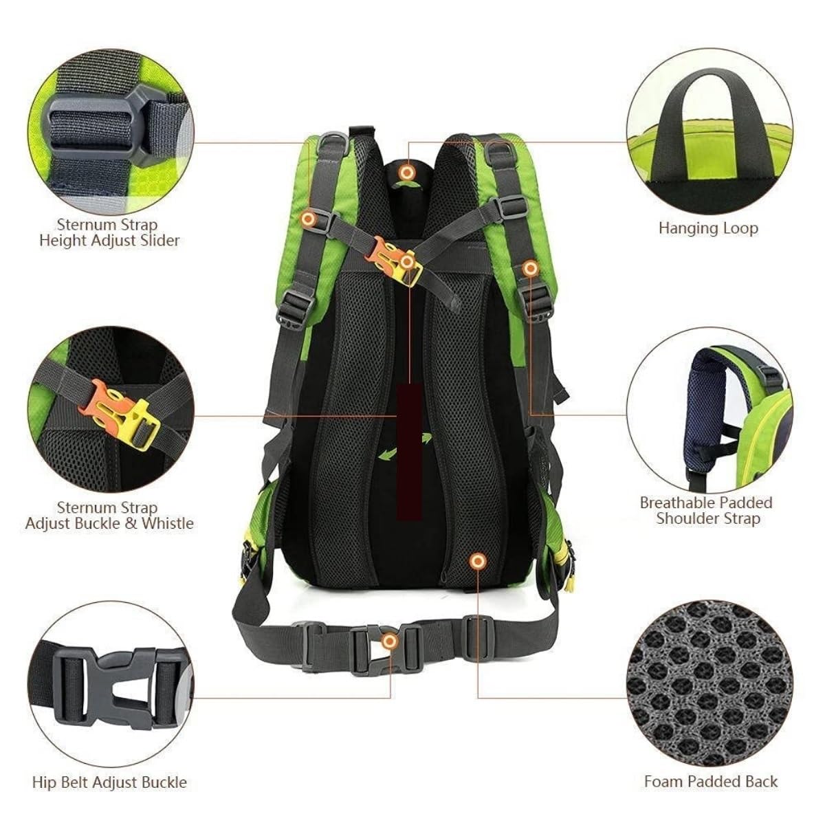 Rucksack Wanderrucksack Bergsteigen Reisen Wandern Laptop Rucksack Männer Und Frauen Outdoor Sport Tasche Reiserucksack Trekkingrucksack(Black)
