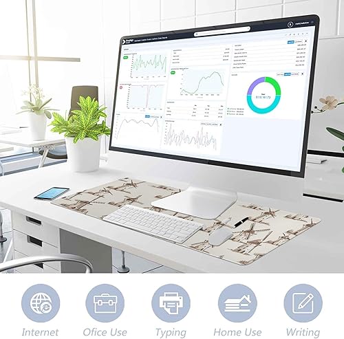 Miniatura 4 de ALAZA Retro Windmill Large Gaming Mouse Pad Big Mousepad Mice Keyboard Mat with Non-Slip Rubber Base for Computer Laptop Home & Office, 31.5 X 11.8