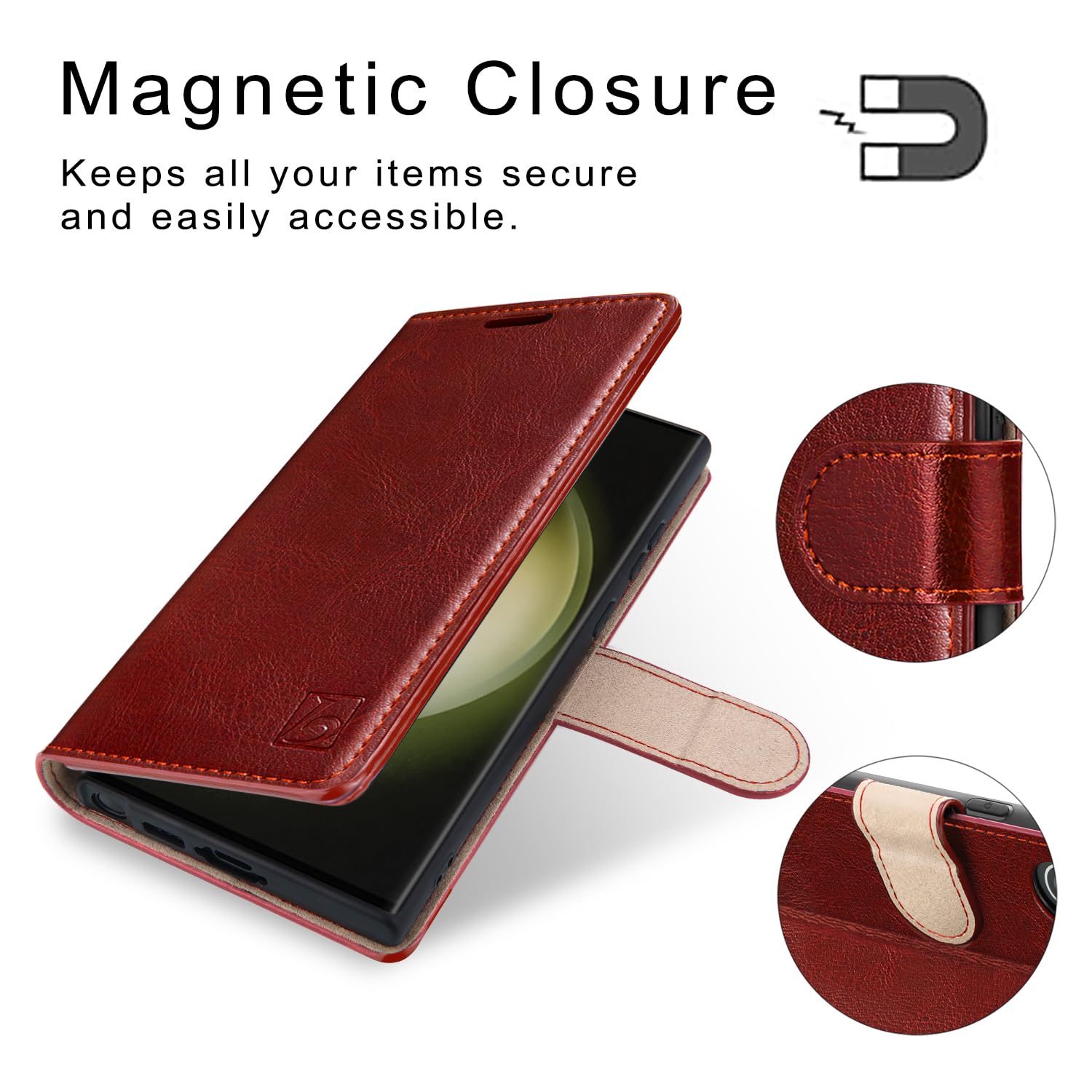 Amazon.com: Belemay for Google Pixel 8 Case Wallet-Genuine Leather