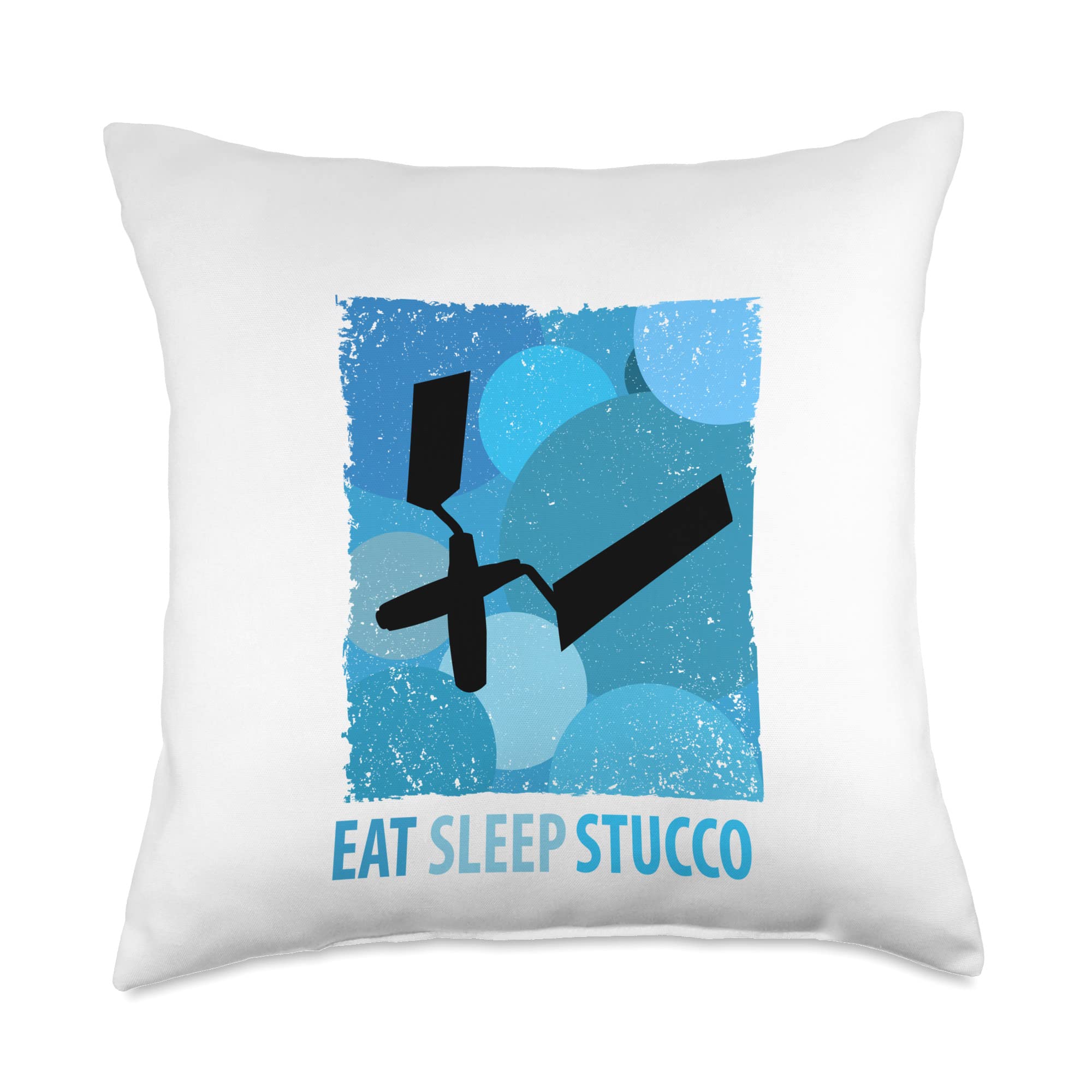 Lustige Handwerker Sprüche & Designs Plaster Sculpture Builders Funny Throw Pillow, 18x18, Multicolor