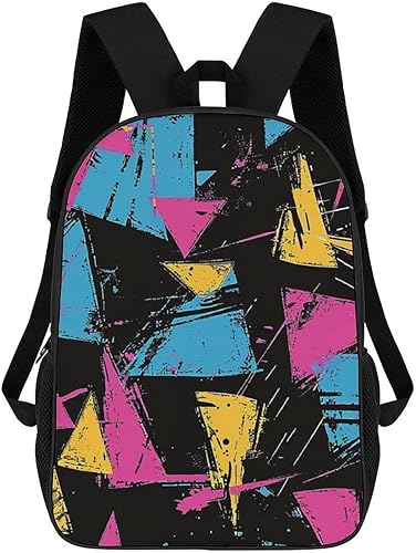 Mochila estilo grunge retro de los años 80 y 90 para laptop, unisex, para el trabajo, viajes, senderismo, camping, 17 pulgadas