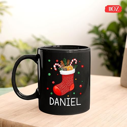 Vista 94 de Taza de café de Navidad personalizada con muñeco de nieve, taza de cerámica de Navidad, taza de Navidad personalizada con nombre, taza de Navidad