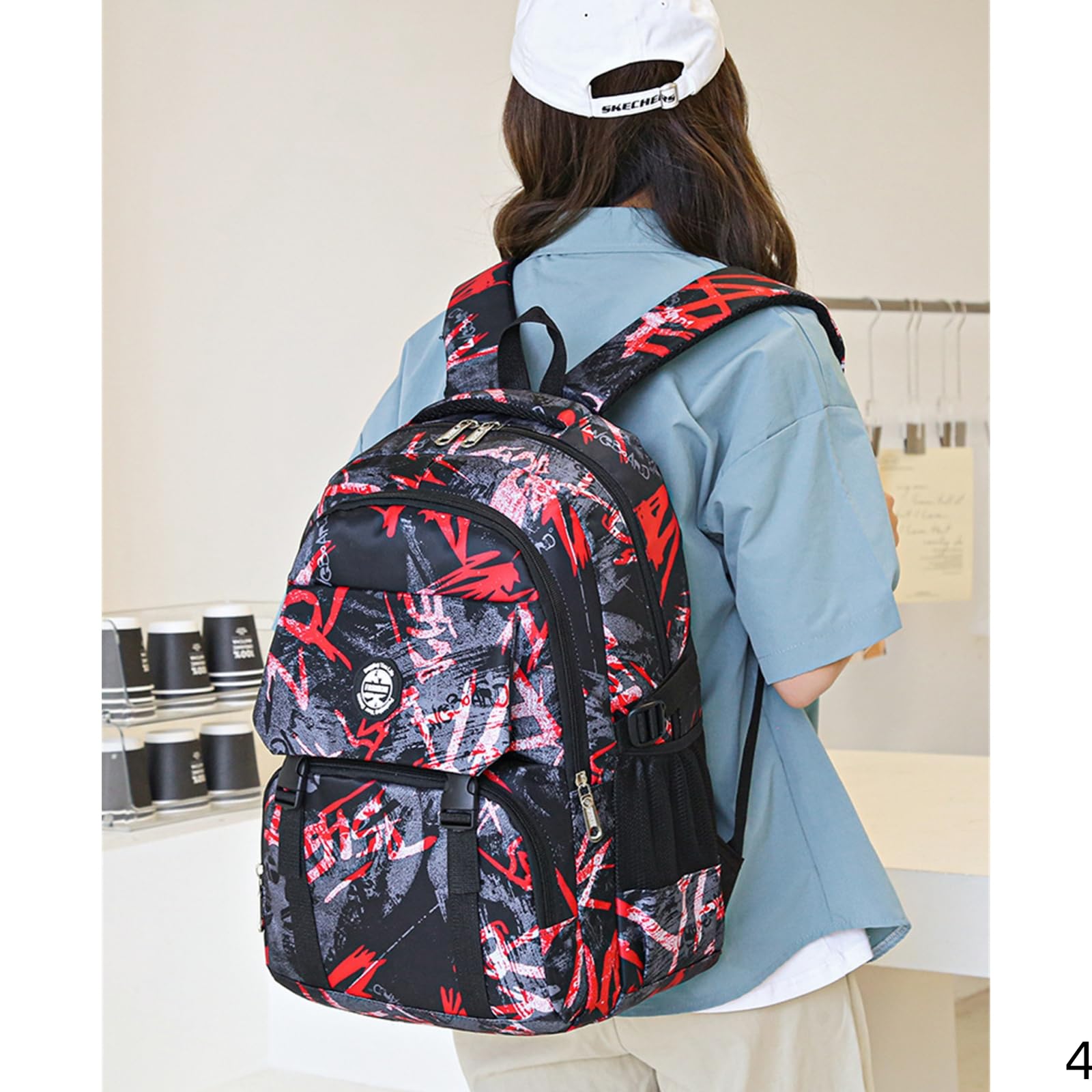 Zaino Scuola Elementare Studenti delle Scuole Superiori da Viaggio alla Moda con Grande capacità-Blu