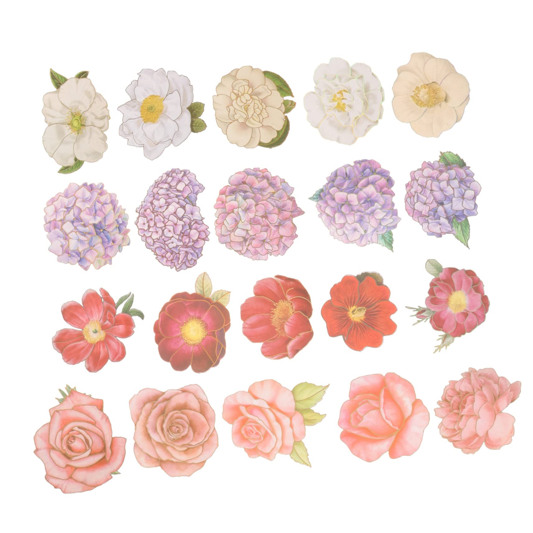 200 Feuilles autocollants floraux postite pour livre gommettes livre décalcomanies de scrapbooking stickers muraux fleurs décor végétal etiquette autocollante autocollant de fleur