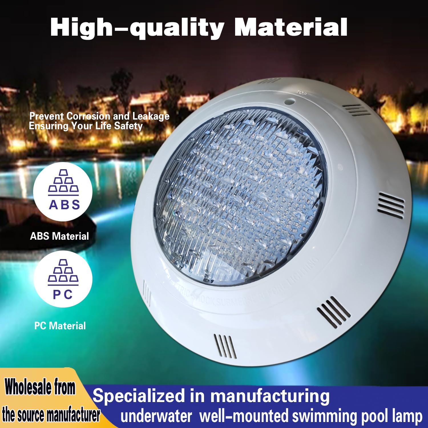 B·LED BARCELONA LED - Foco LED para piscina de superficie 12V AC - 24W - Sumergible - IP68