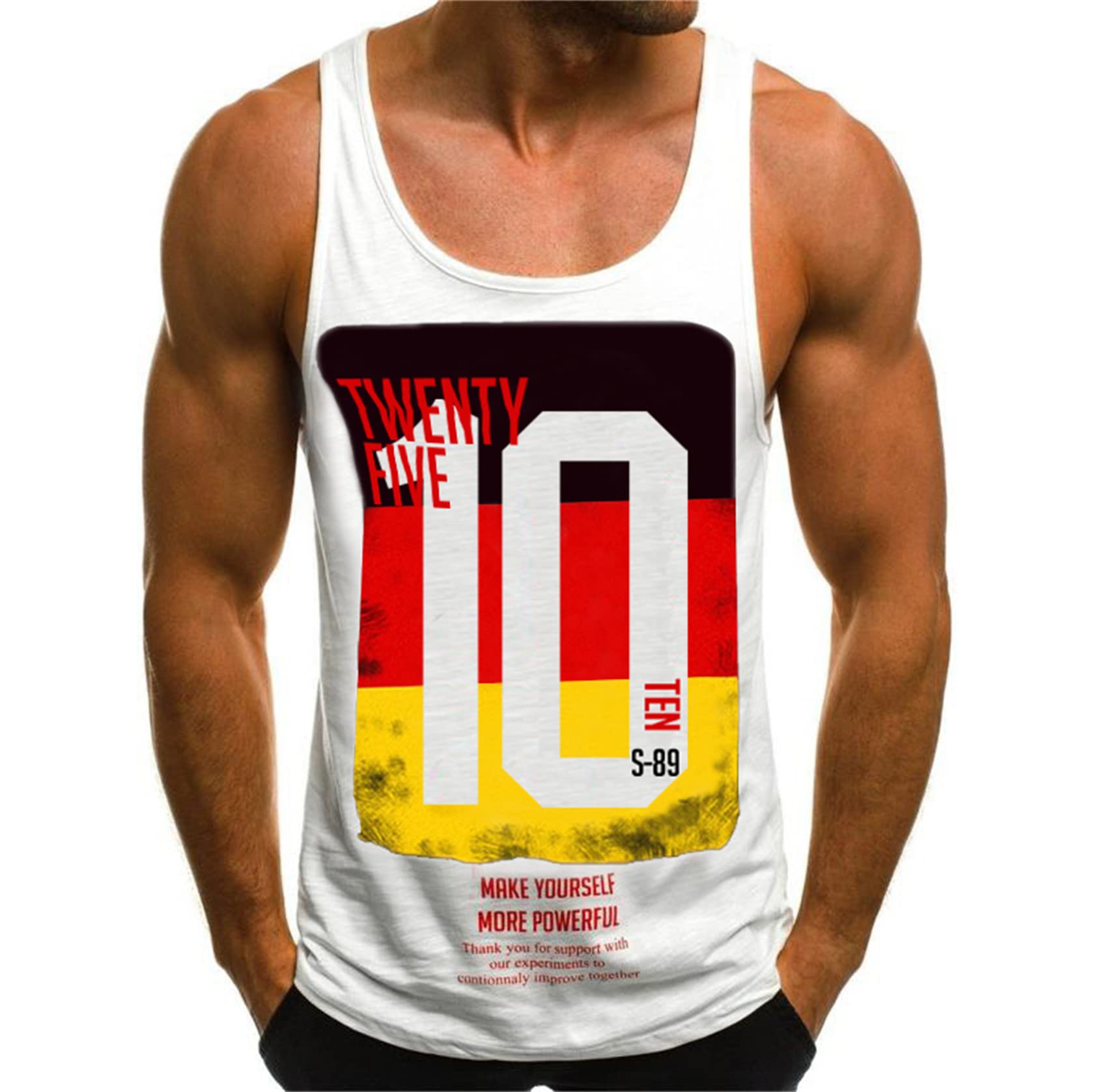 HOTCAT Camiseta de Tirantes Deportiva Hombre Tirantes Culturismo Fitness Deportiva Deporte Masculina Running Gym Deporte Masculina para Entrenar Gym Culturismo Fitness T-Shirt