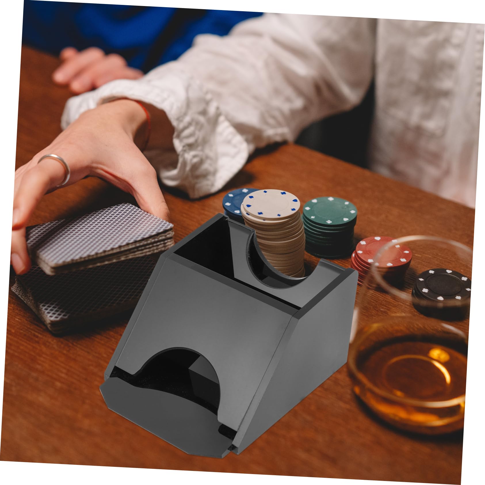 Alasum Acrylic Playing Card Jack Shoe Poker Boot for Dealers Card Deck Shoe Waterproof Entertainment Accessory