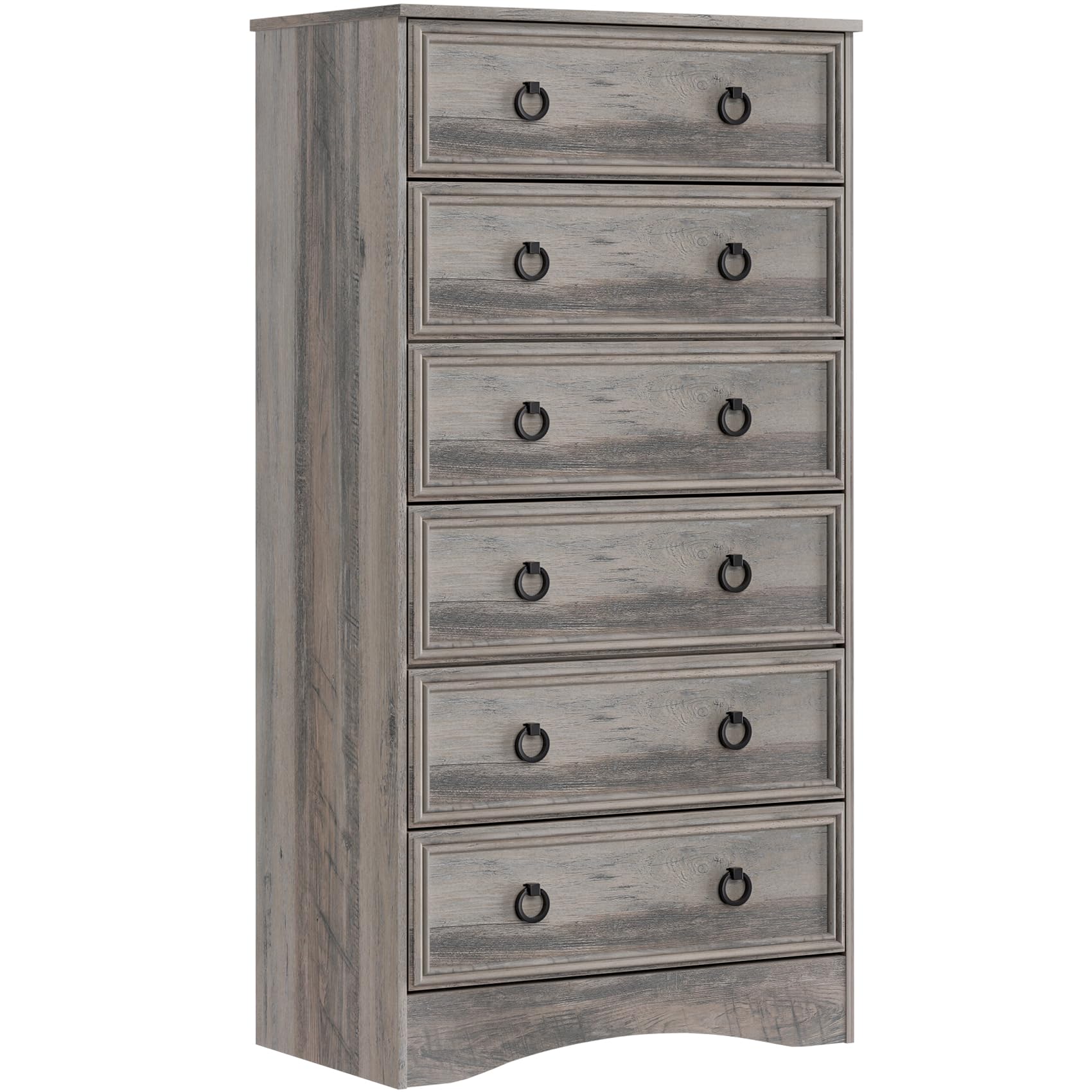 Amazon.com: VVFLU 6 Drawer Dresser Tall, 52" Tall Grey Dresser for ...