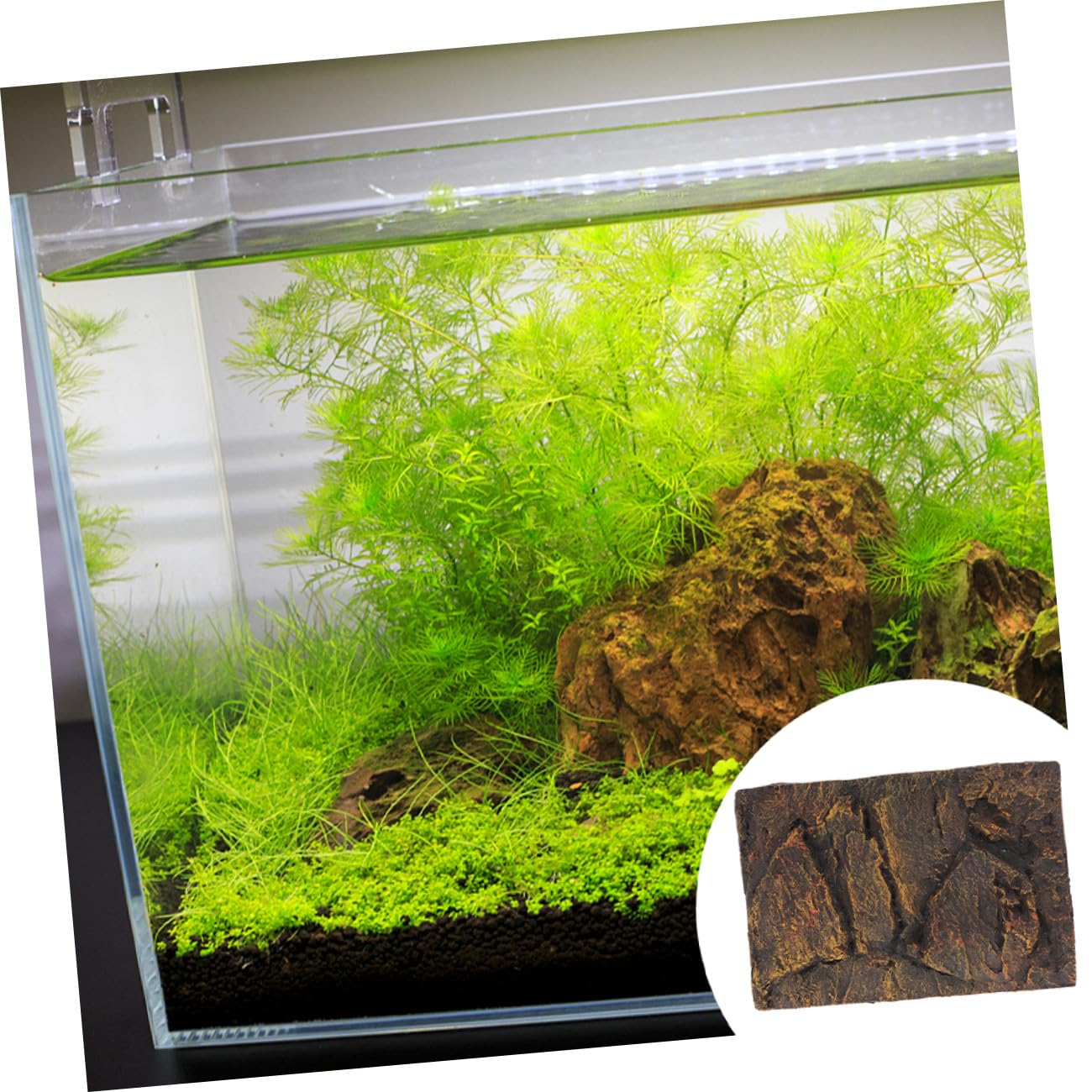 Tablero de Fondo para Acuario de Tortugas PU 3D Decoración Estable y Chic para Terrarios, Pack de 2 Piezas Adecuado Decoración de Acuarios y Escenas