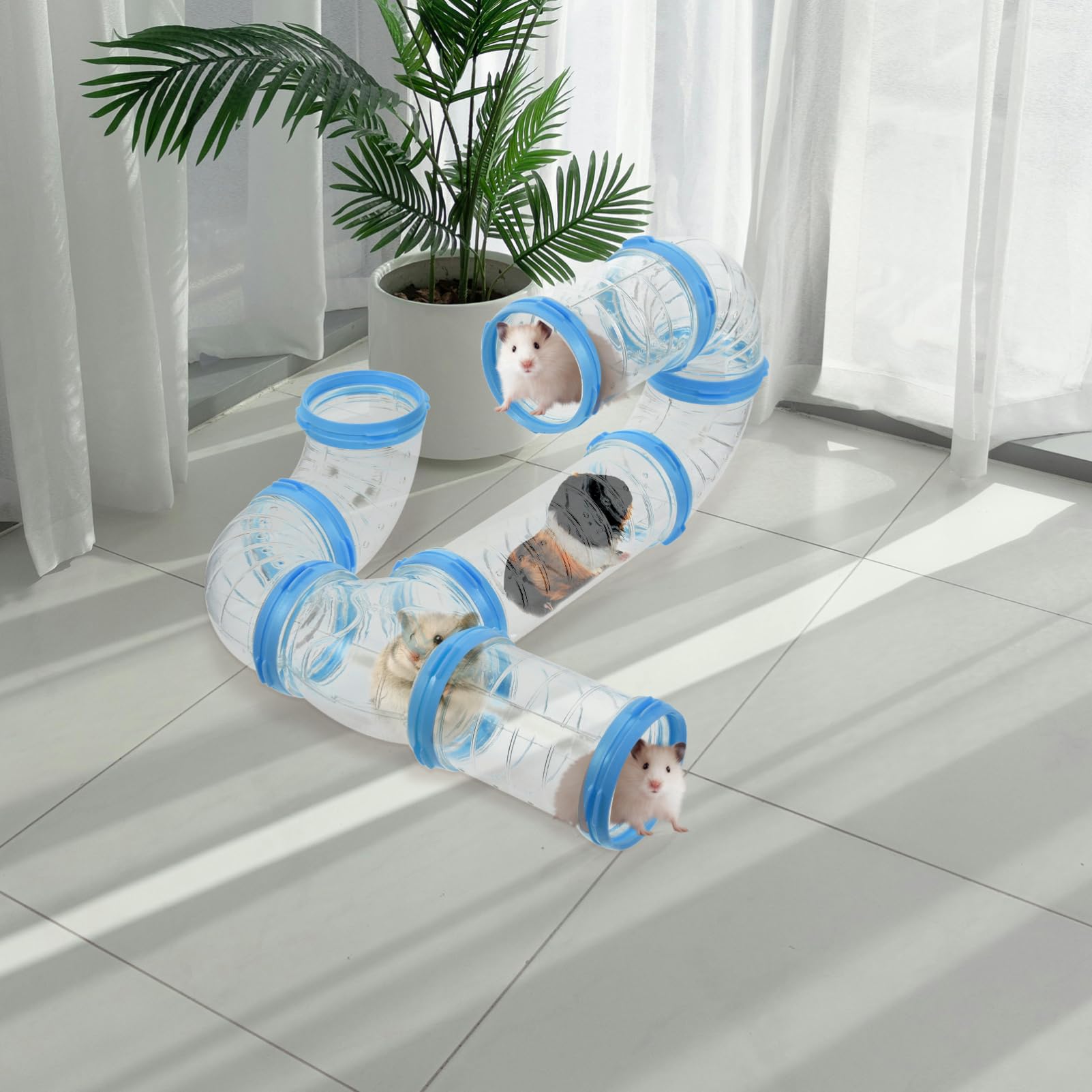 2 Satz Selbstgemacht Hamstertunnel Verbinder Formstabil für Kleintiere
