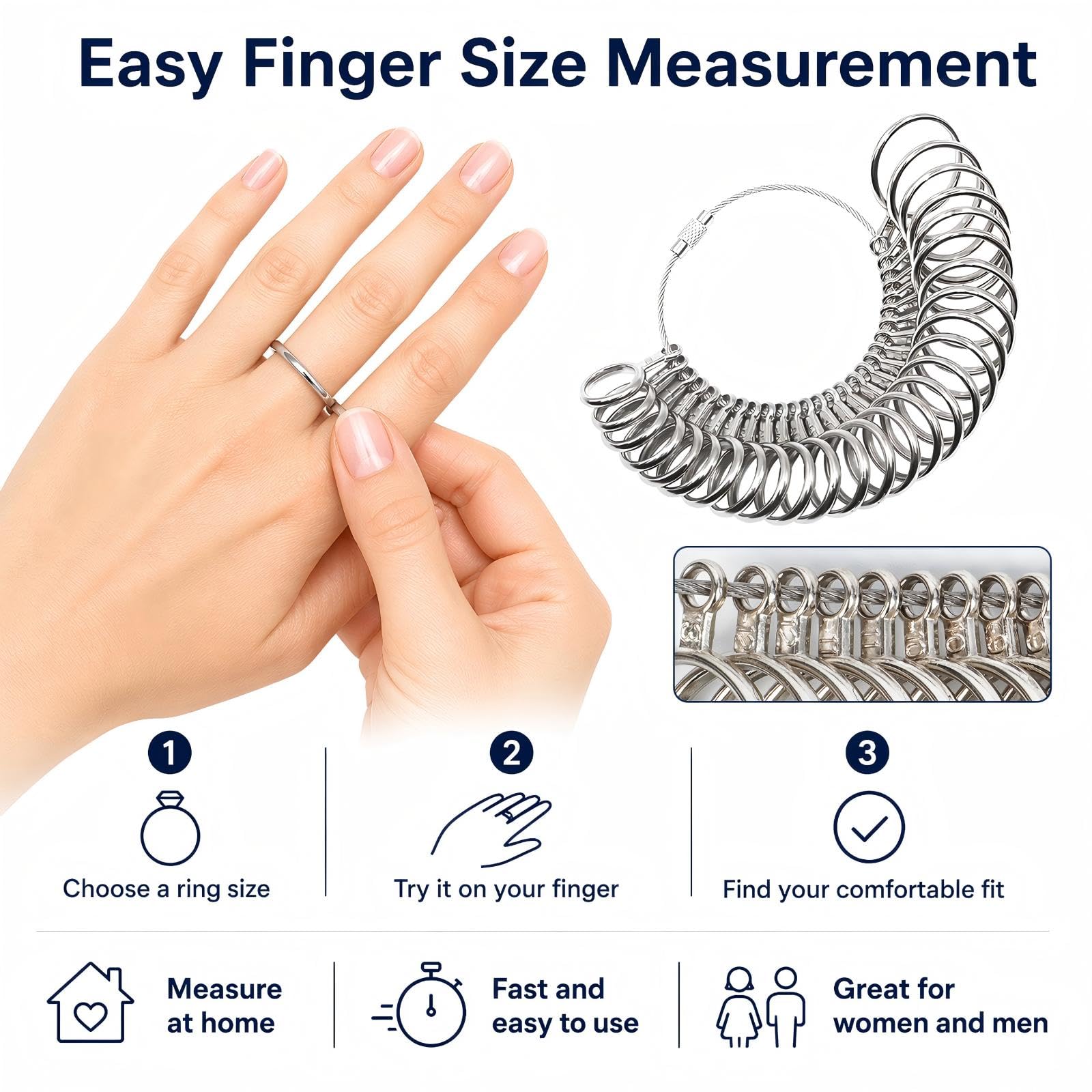 Ringdorn Metall Ringmaß Set mit Schmuck Gummihammer Hammer Ringe Größe Messwerkzeuge Fingerlehre Holz Ring Shaper Werkzeug Juwelier Reparatur Kit