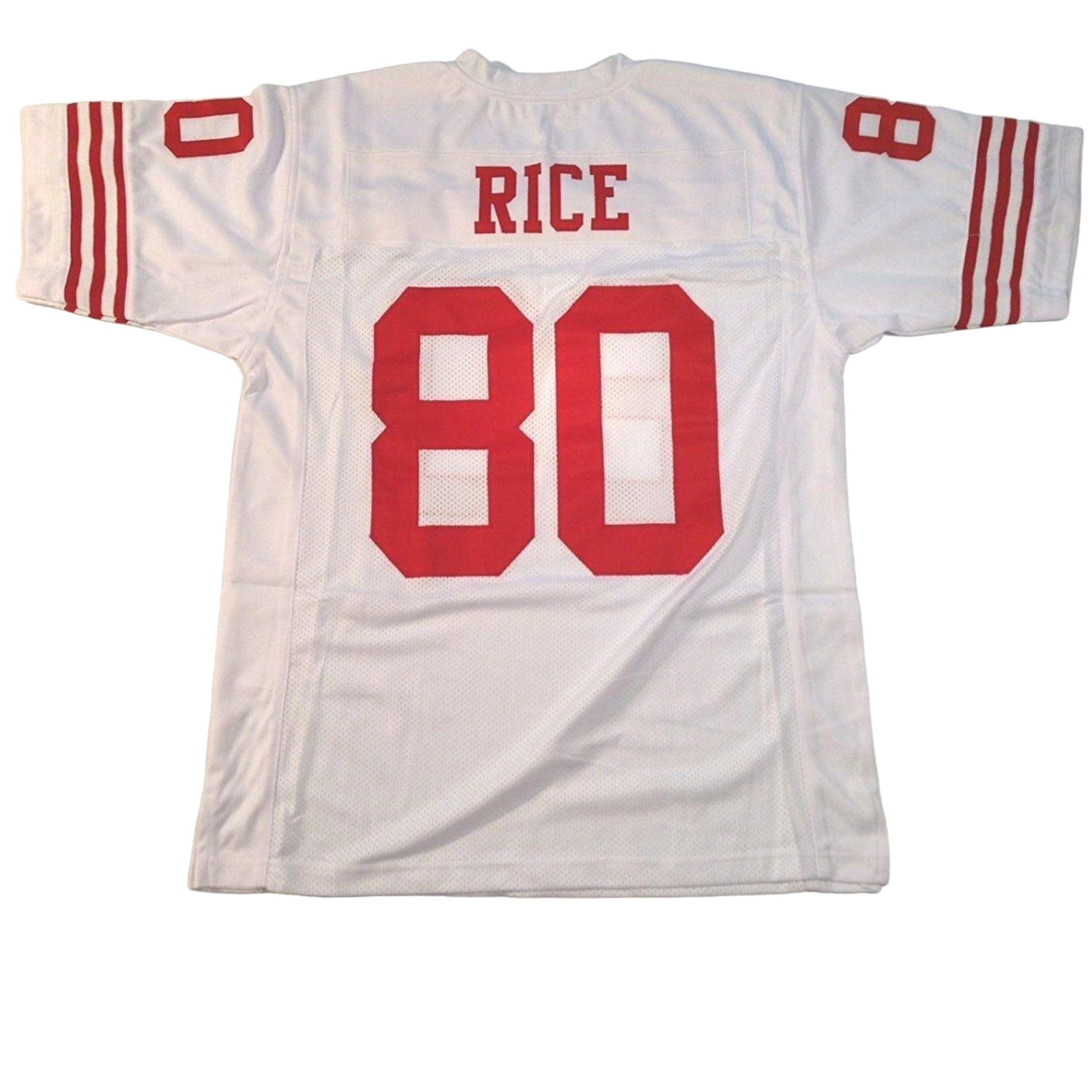 Jerry Rice White Jersey Stitched Custom Football New No Brand/Logos (US, Alpha, X-Large, Regular, Regular, White)