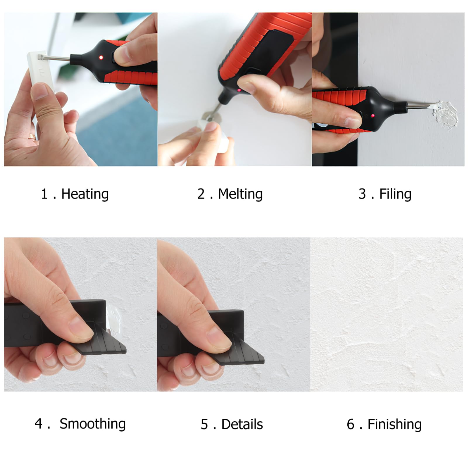 Kit de Reparación de Suelos Laminados 1 Juego Bloques de Cera | Restauración Rápida para Muebles y Parquet, Abs y Cera, Formas Adorables y Acabado de Excelente Artesanía