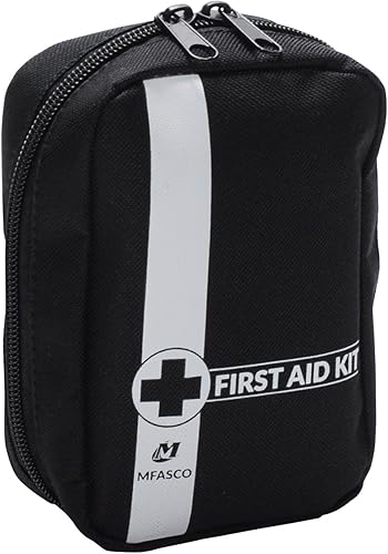 Miniatura 2 de MFASCO Kit de primeros auxilios personales de Boy Scout, bolsa negra compacta que se fija al cinturón o bolsa, suministros que cumplen con los