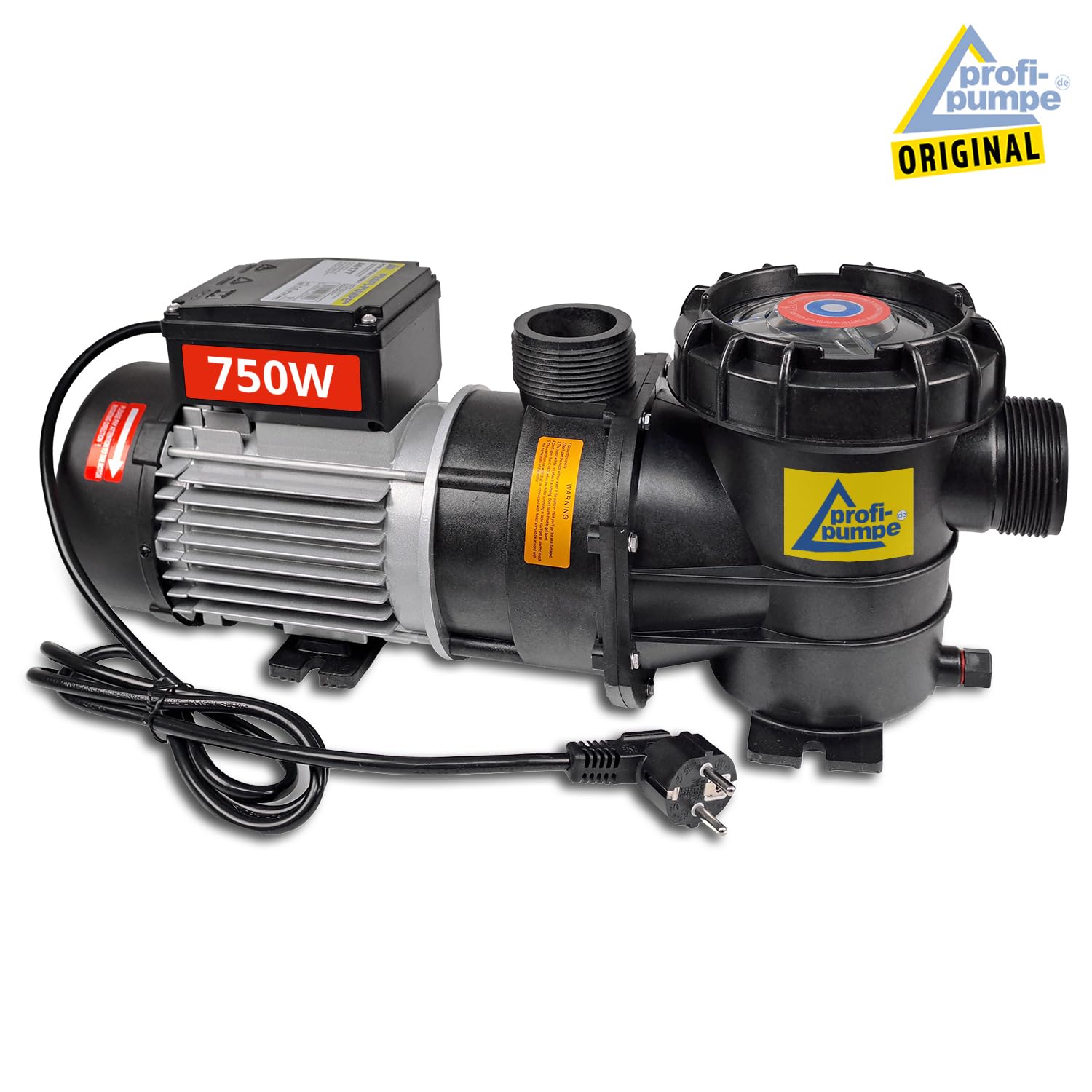 Schwimmbadpumpe Poolpumpe - Filterpumpe Schwimmbad/Swimmingpool, energiesparsam zuverlässig und effektiv, leichte Filterreinigung (POOL-STAR-750W)