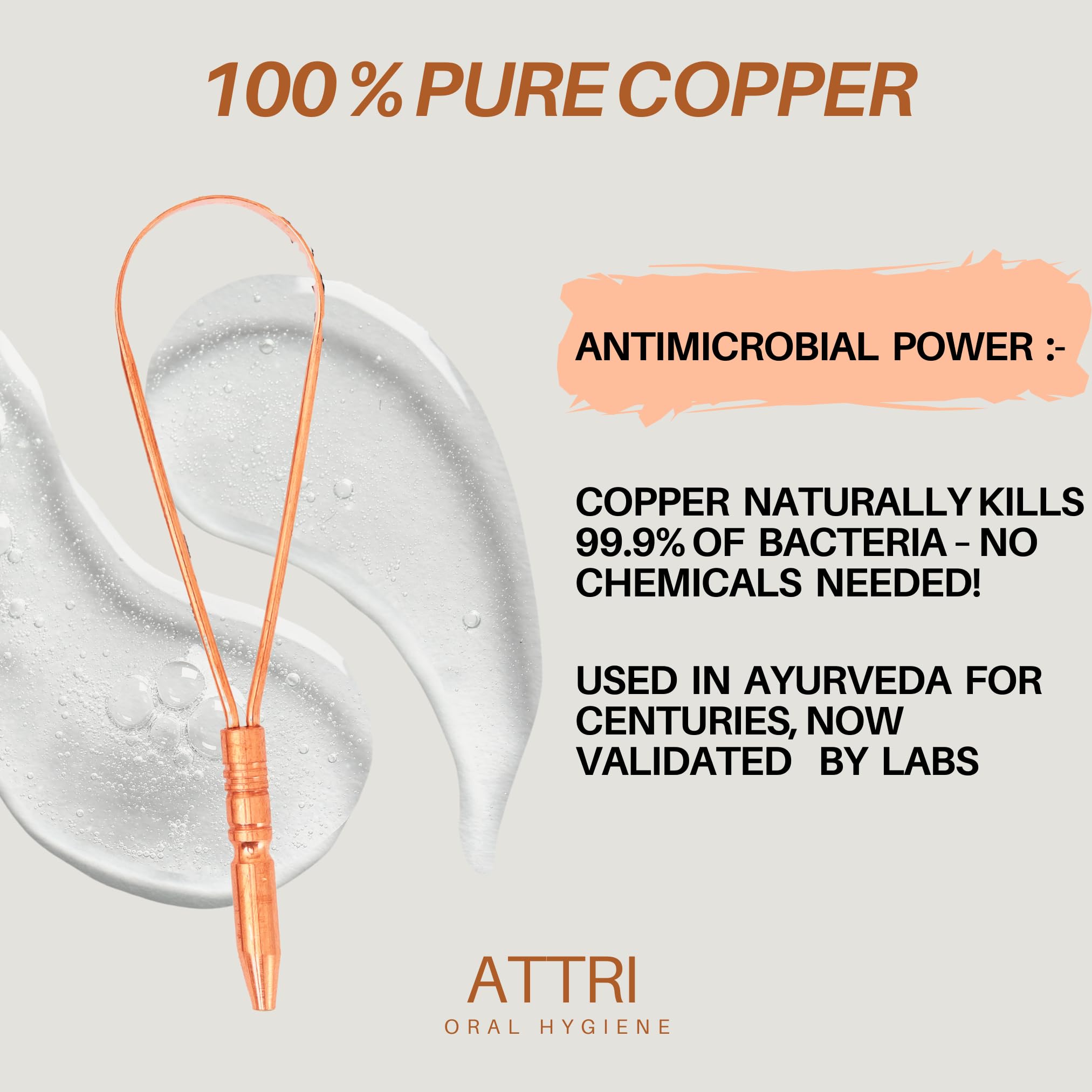 Raspador de lengua de cobre puro 100 % puro, bolsa ecológica para adultos y niños, limpiador de lengua duradero, raspador resistente, cuidado e higiene bucal, diseño único