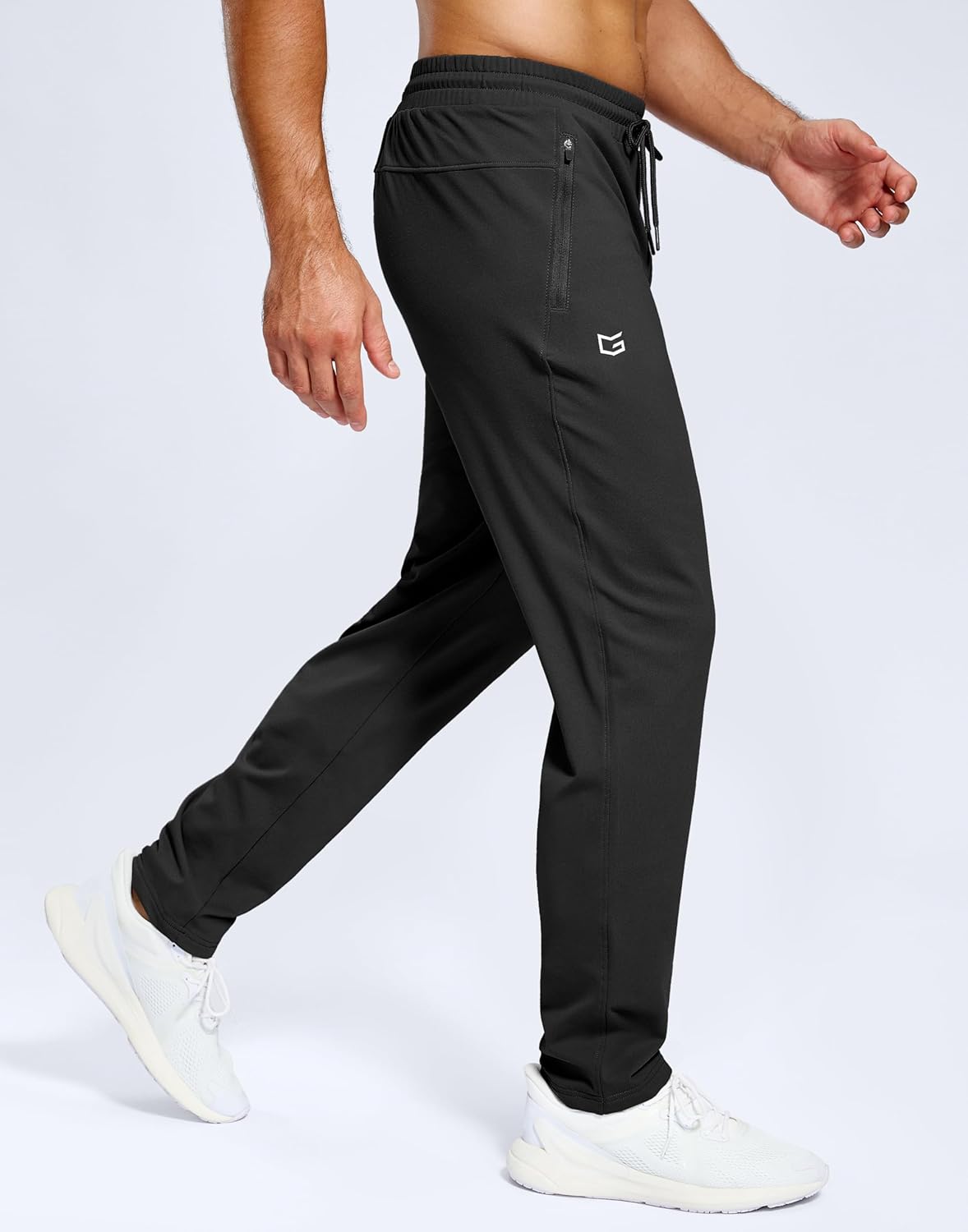 Men's Fleece Lined Winter Pants 32"/34"/36" Inseam Tall Sweatpants with Zipper Pockets Warm Athletic Joggers Men - Image 2