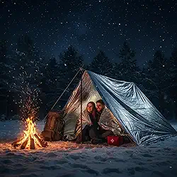 Cobertores térmicos de emergência Mylar, kit de sobrevivência, cobertor de acampamento, perfeito para atividades ao ar livre, caminhadas, sobrevivência, bolsa de insetos, maratonas ou primeiros