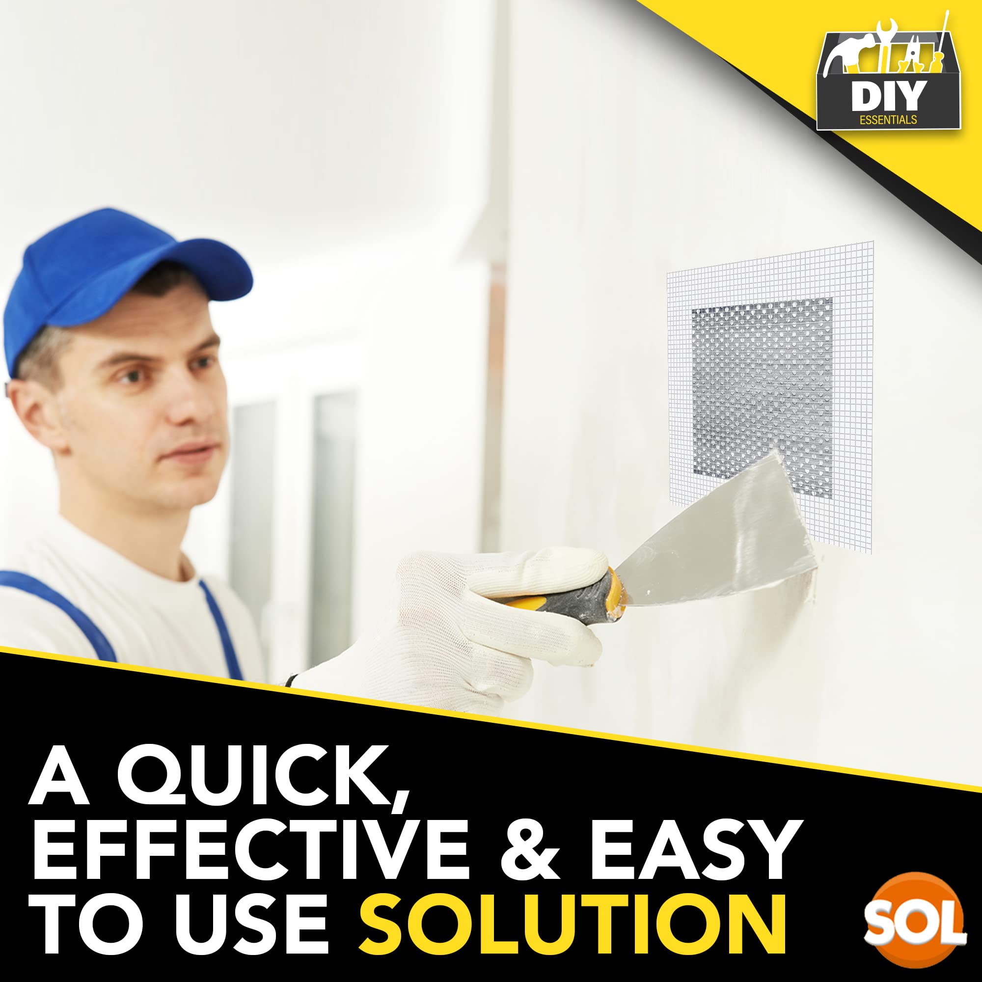 Wall Repair Flintronic 14-Piece Patch Kit - Self-Adhesive Drywall Fix ...
