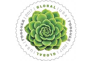 Global Green Succulent International Stamps for worldwide mailings