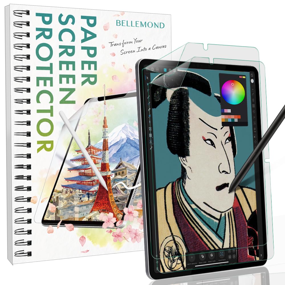 – BELLEMOND | The Original Made in Japan Paper Screen Protector for Samsung Galaxy Tab S6 Lite (2024/22/20) (10.4") | Matte Surface PET Film For Writing, Drawing & Note-Taking | 2 Set
