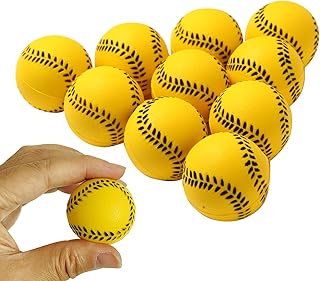 Urspasol 20 Pack Mini Foam Baseballs 1.6-Inch Pitching Machine Baseball - Perfect for Hitting Practice and Pitching Improve Your Batting Accuracy Training Black Stitching