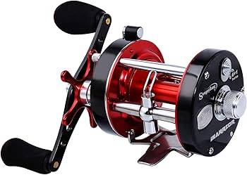 Ryobi ベイトリール 赤/シルバー船用リール Amazon | Sougayilang Fishing reels Round Baitcasting Reel