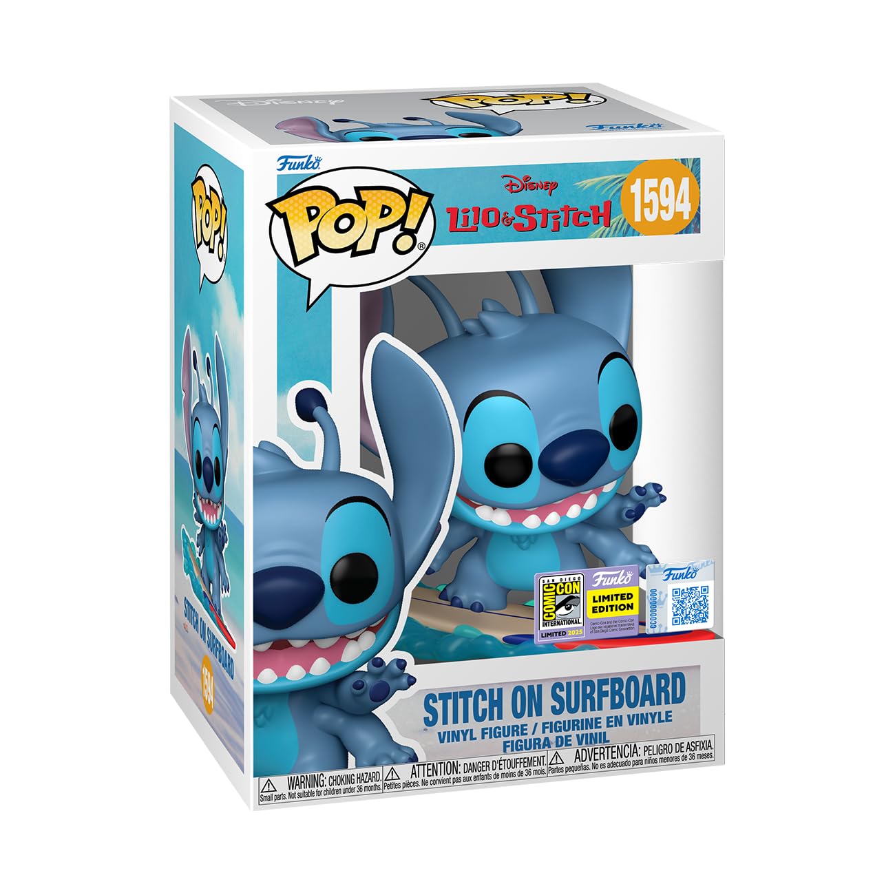 Funko Pop! Vinyl: Lilo & Stitch - Stitch Surf - Amazon-Exklusiv - Vinyl-Sammelfigur - Geschenkidee - Offizielle Handelswaren - Spielzeug Für Kinder und Erwachsene - Movies Fans