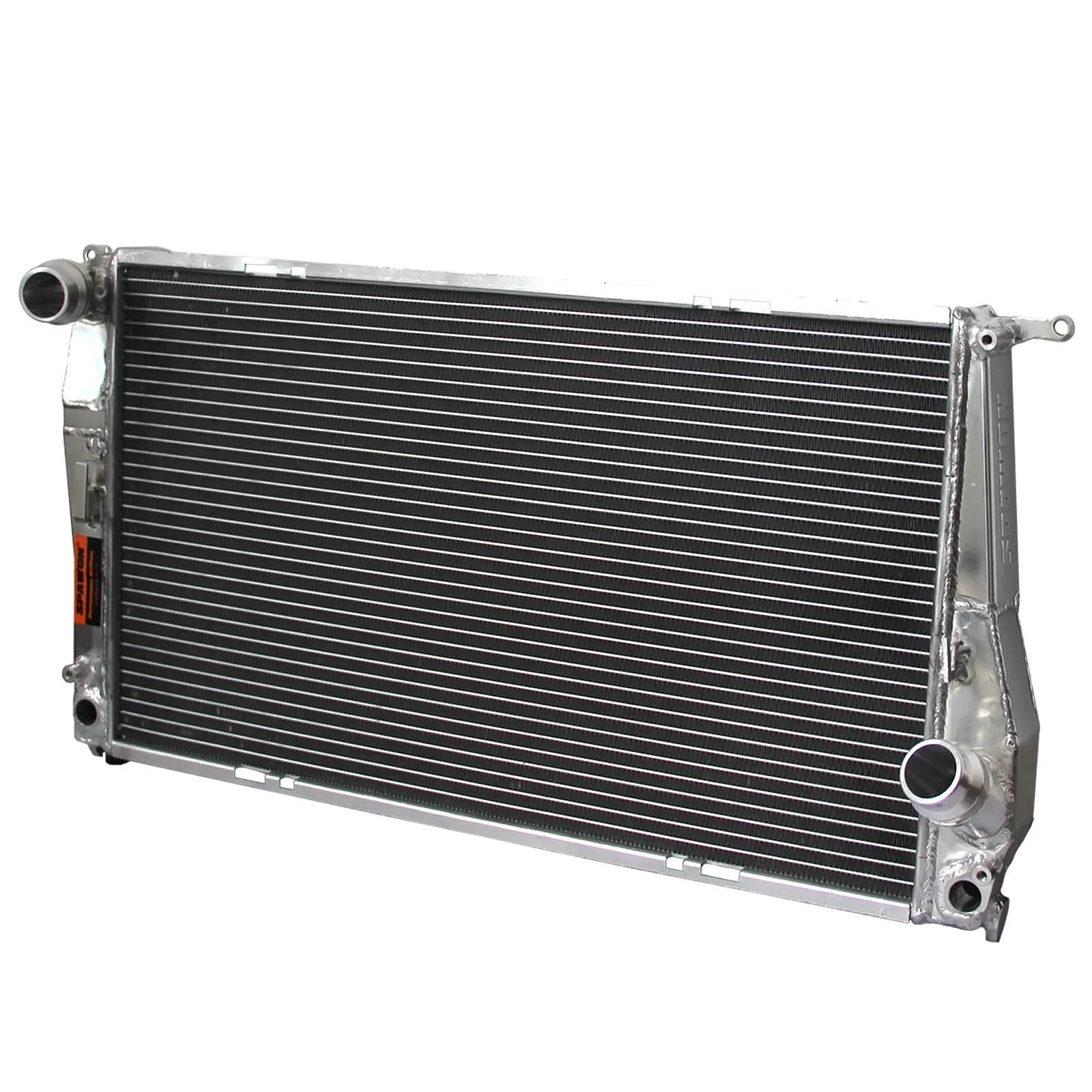 Radiador con tapa Radiador de aluminio para BMW 135i, 335i, 335is, 335xi, X1, E84, 3.0L, L6, 2007-2016, transmisión automática AT, 2 filas Tapón de Drenaje