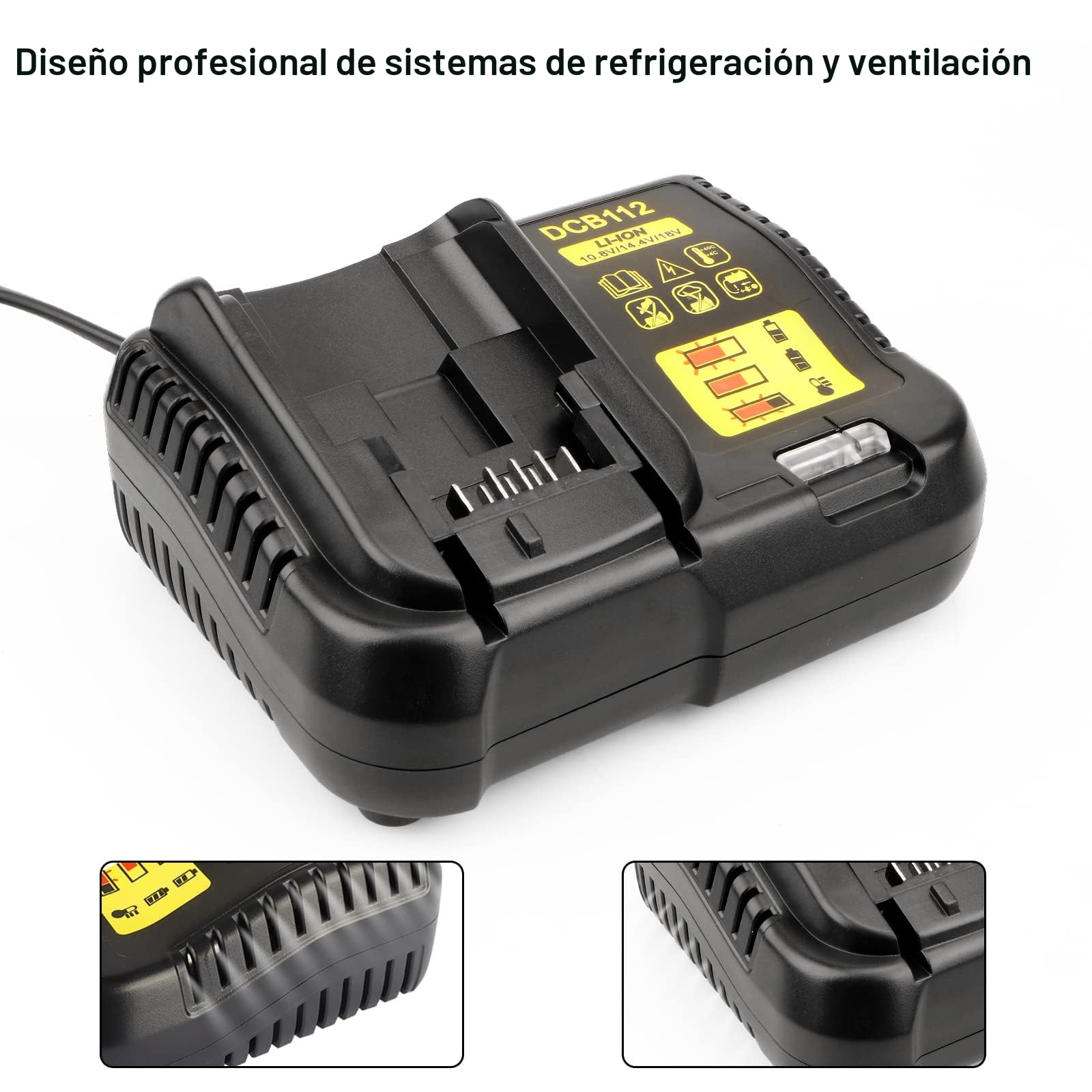 Cargador de batería de ion de litio 10,8 V -18 V para DeWalt DCB112 DCB115 XR Multi Voltage