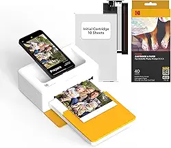 KODAK Impressora fotográfica instantânea Dock Plus 4PASS, 10 x 15 cm, pacote com 50 folhas