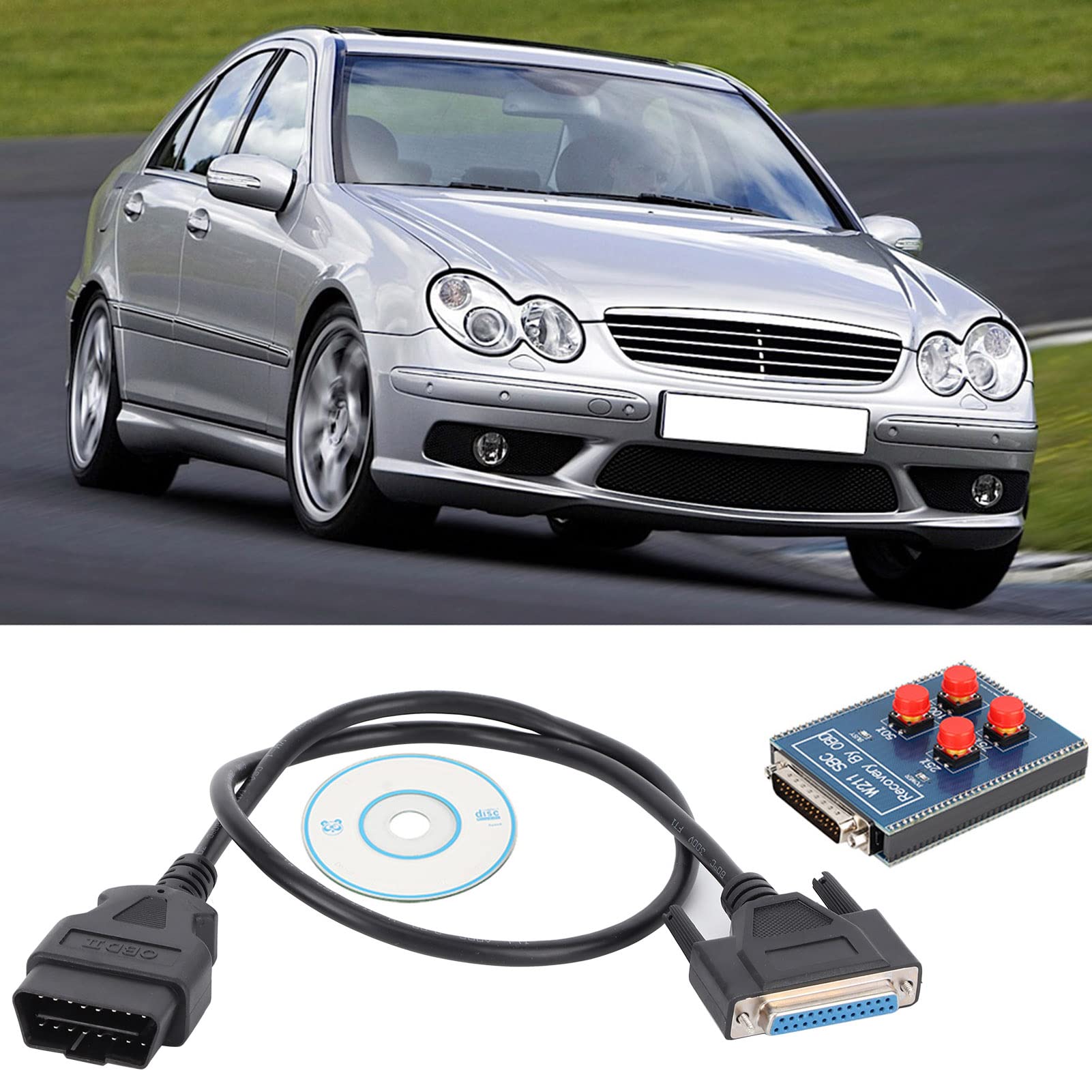 Akozon Sbc W211-W211 SBC Recovery por On-Board Diagnostics o Herramienta de diagnóstico del Coche Herramienta de reinicio Equipo de reparación de Frenos Apto para -