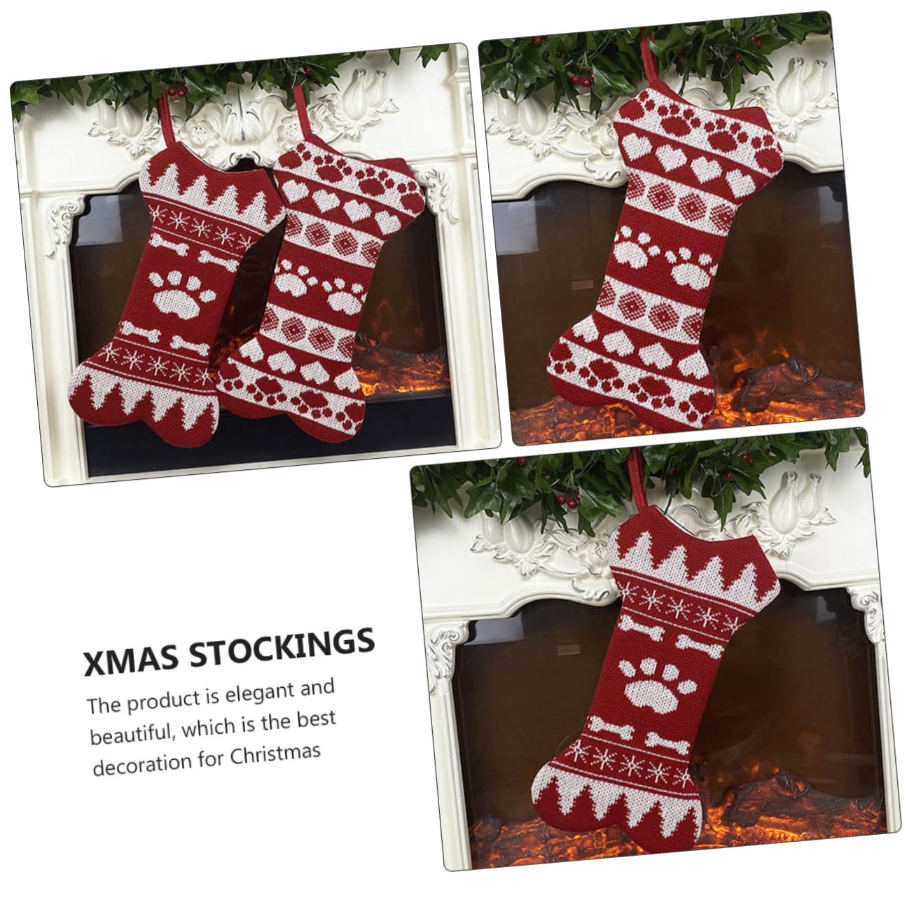 2stücke Weihnachtsstrümpfe Als Geschenk Für Festivals Schmutzabweisend Und Langlebig Klassische Weihnachtsstrümpfe Für Dekoration