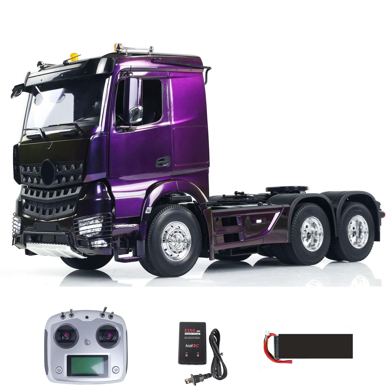 6x4 1 14 RTR Remote Control Tractor Truck 3-Speed Gearbox RC Car Sounds Lights System Hobby Grade Model