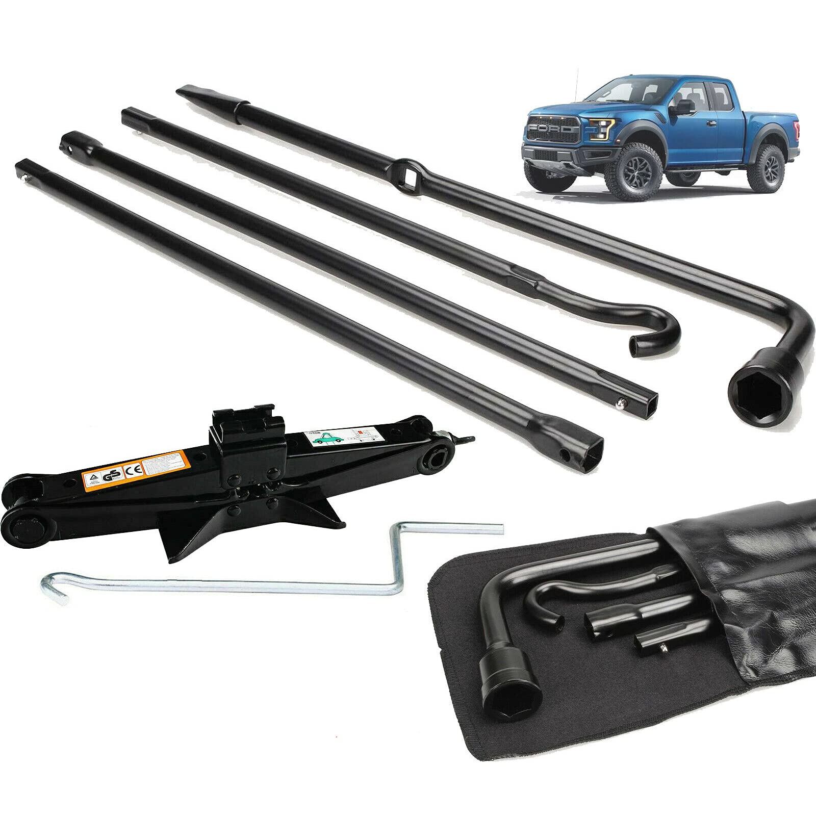Spare Tire Tool Kit and 2 Ton Scissor Jack for F150 2004-2014