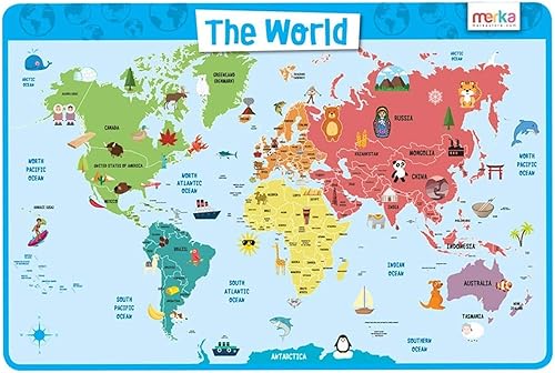merka Manteles individuales infantiles con mapa del mundo para niños, para mesa de comedor, Atlas Mundial, mapa, países, continentes y océanos, merka Manteles individuales infantiles con mapa del mundo para niños, para mesa de comedor, Atlas Mundial, mapa, países, continentes y océanos,
