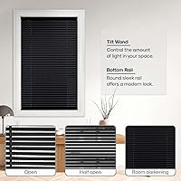 Vista 7 de PowerSellerUSA Persianas de vinilo sin cordón de 1 pulgada para oscurecer la habitación, 64 pulgadas de largo x 32 pulgadas de ancho, modo