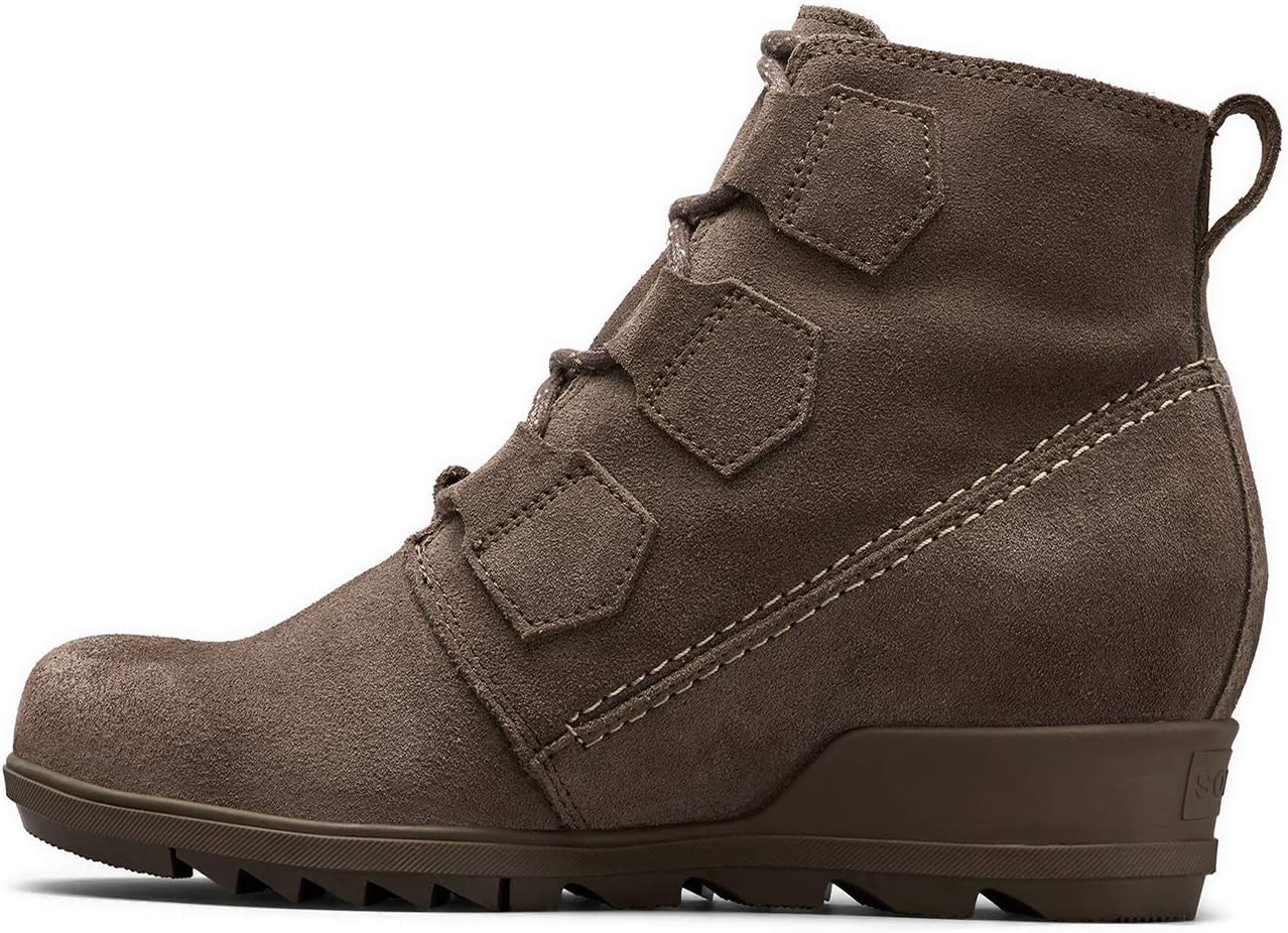 Womens Sorel Evie Lace Durable Wedge Heel Lace Up Closed Toe Ankle Boots