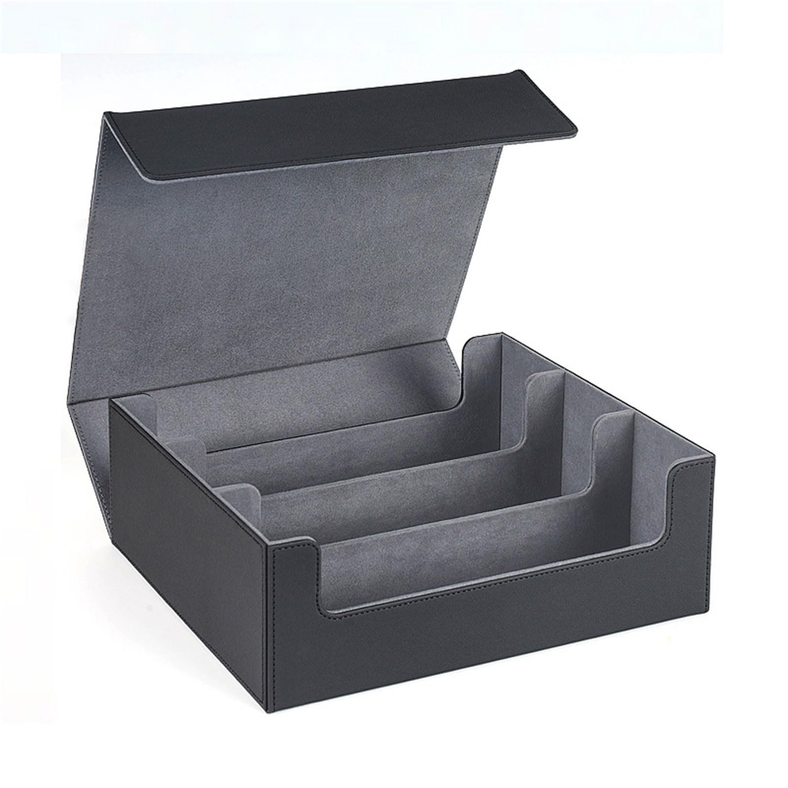 Custodia in pelle PU con divisori versatile raccolta di carte contenitori multiuso magnetico Deck Box