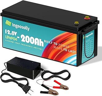 12V 200Ah LiFePO4 Lithium Battery, 2560Wh Energy, Built-in 200A BMS,10 Years Lifetime 8000+ Cycles Rechargeable Lithium Batteries for RV Solar Energy Storage Marine Trolling Motor