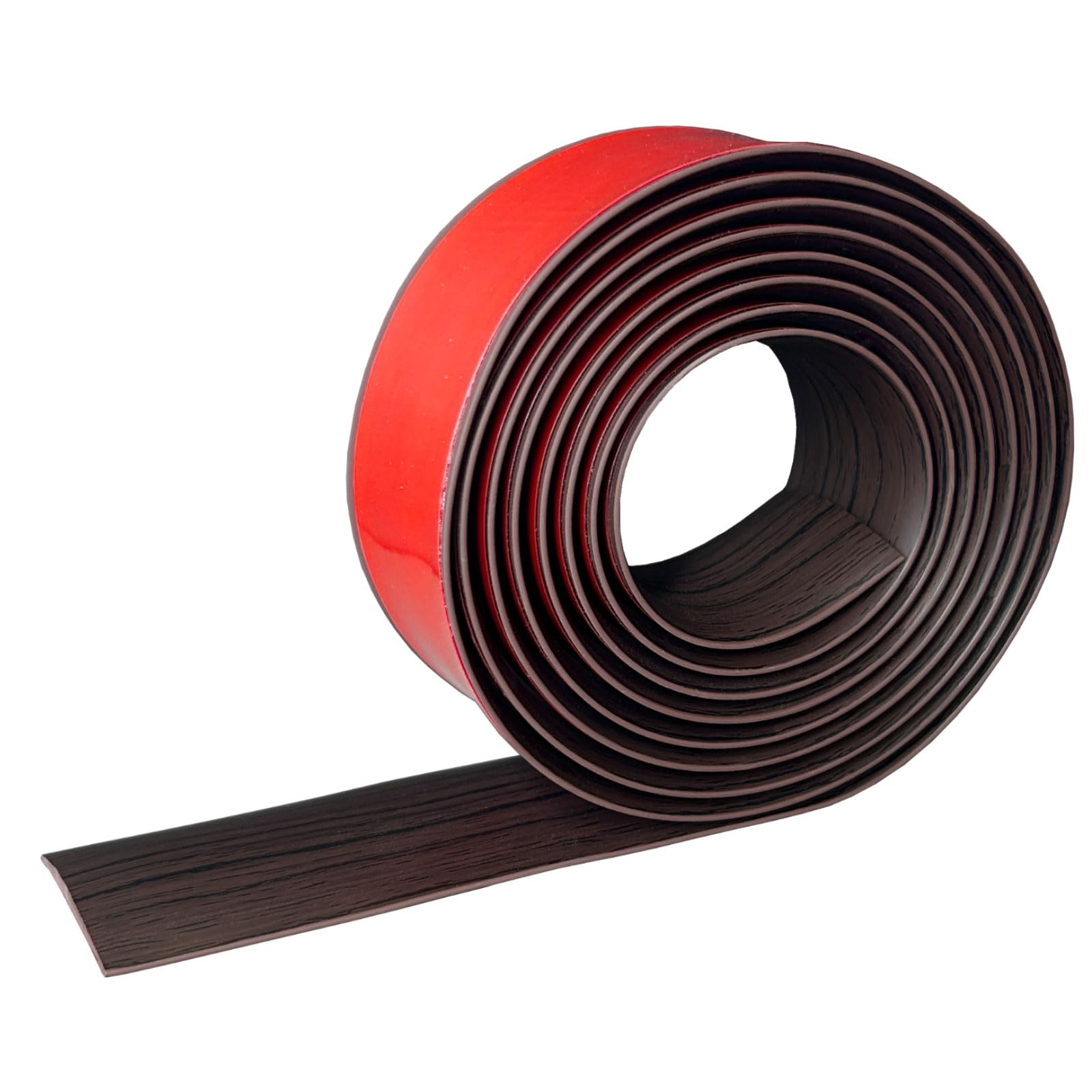 Dcrajieaqi Dark Brown 2Mx4cm Floor Transition Strip,Self Adhesive Vinyl Door Threshold Strip Laminate Floor Strip Floor Flat Divider Strip For Joining Floor Gaps,Carpet Threshold Transition,Floor Tiles (Dark Brown)