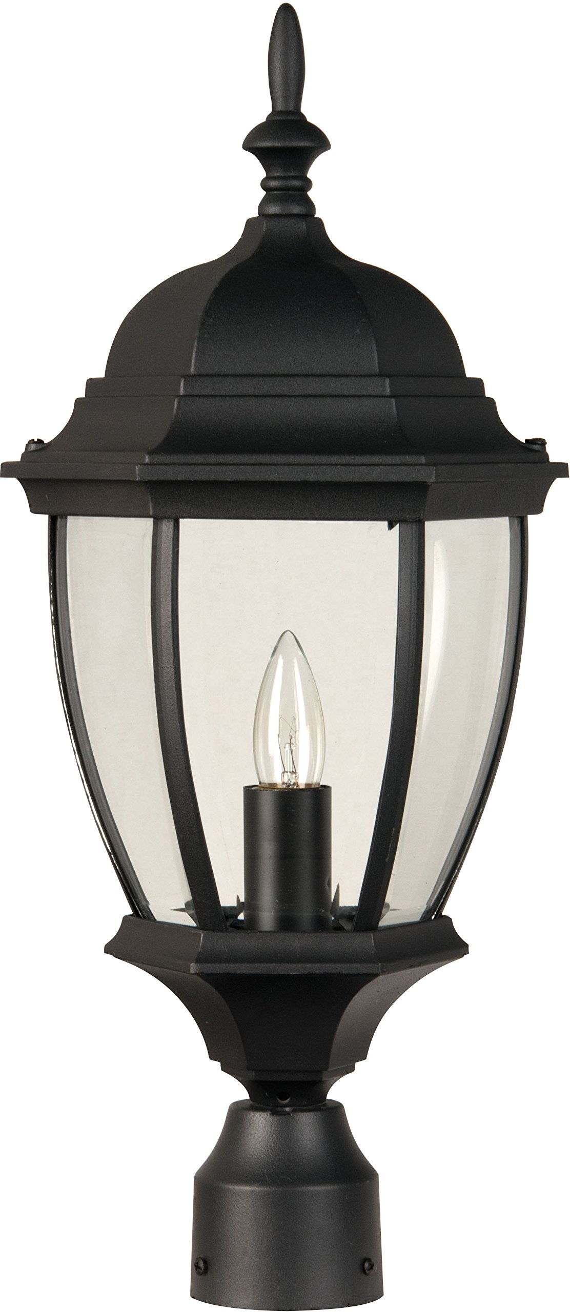 Craftmade Z285-TB Bent Glass Outdoor Pier Mount Post Lighting, 1-Light 100 Watt (10