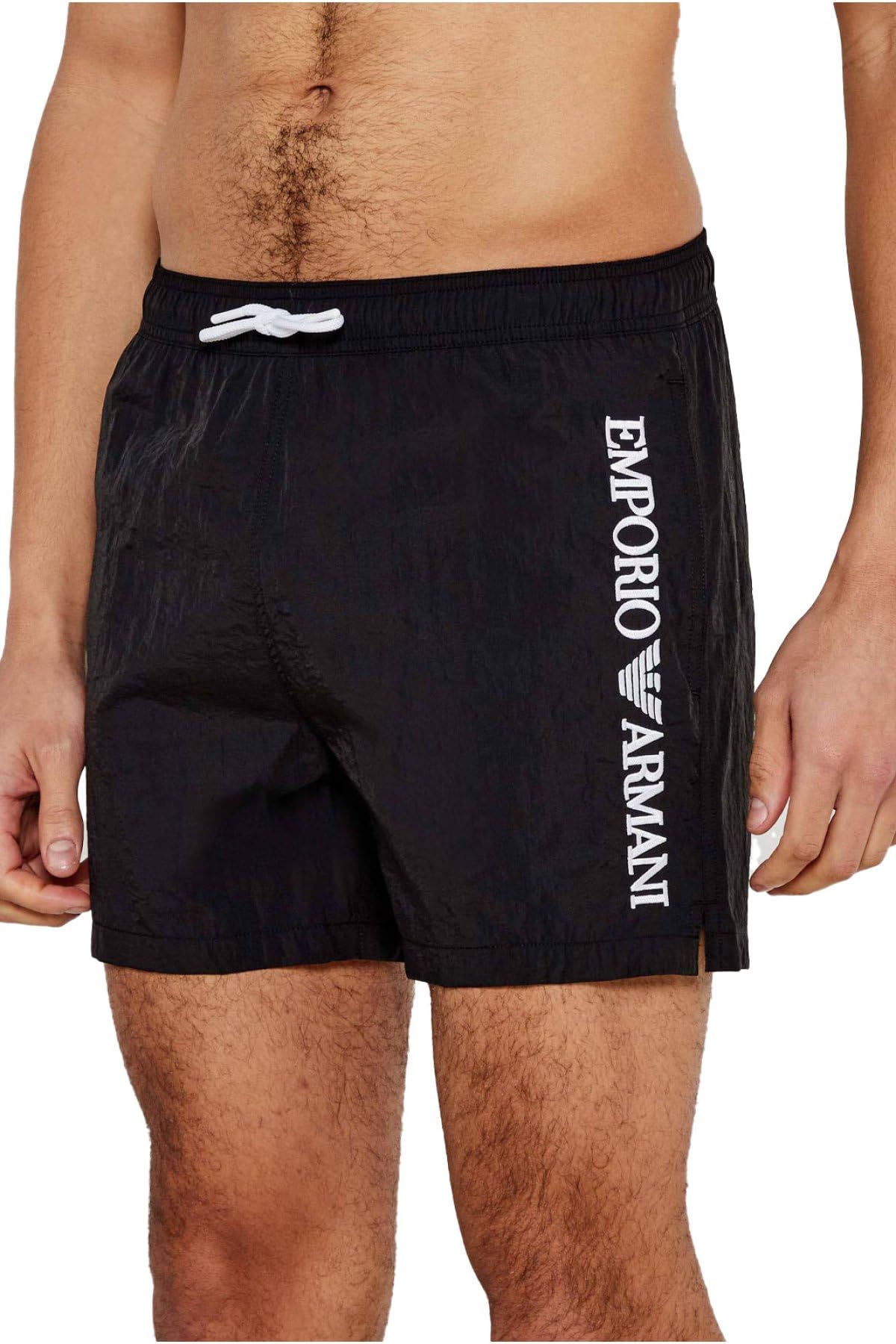 Emporio Armani Herren Schwarz Beachwear-Trikots/Handtücher