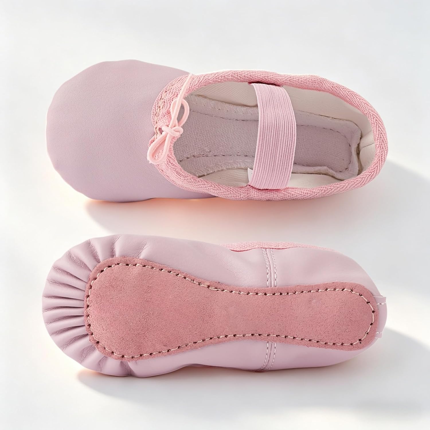Toddler Ballet Shoes for Girls Baby Ballet Slippers Leather Ballerina Flats | Full Sole Kids Dance Shoes