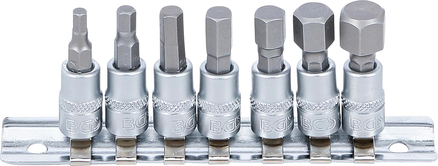 BGS 2161 | Bit Socket Set | 6.3 mm (1/4") Drive | internal Hexagon 4-12 mm | 7 pcs.