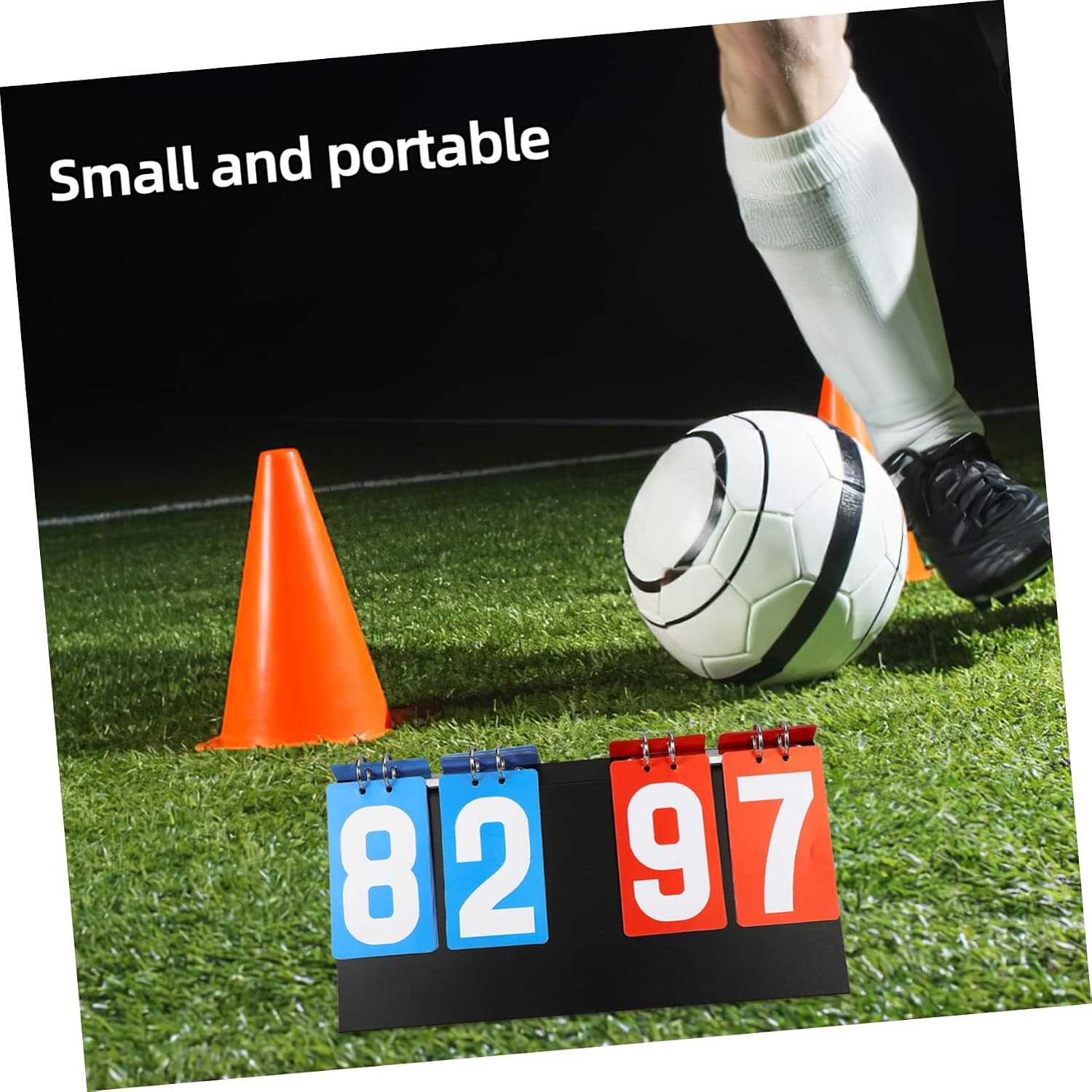 Portable Flip Scoreboard for Sports Durable Scorekeeper for Basketball Soccer Volleyball and More Convenient Tabletop Design with Readable Numbers