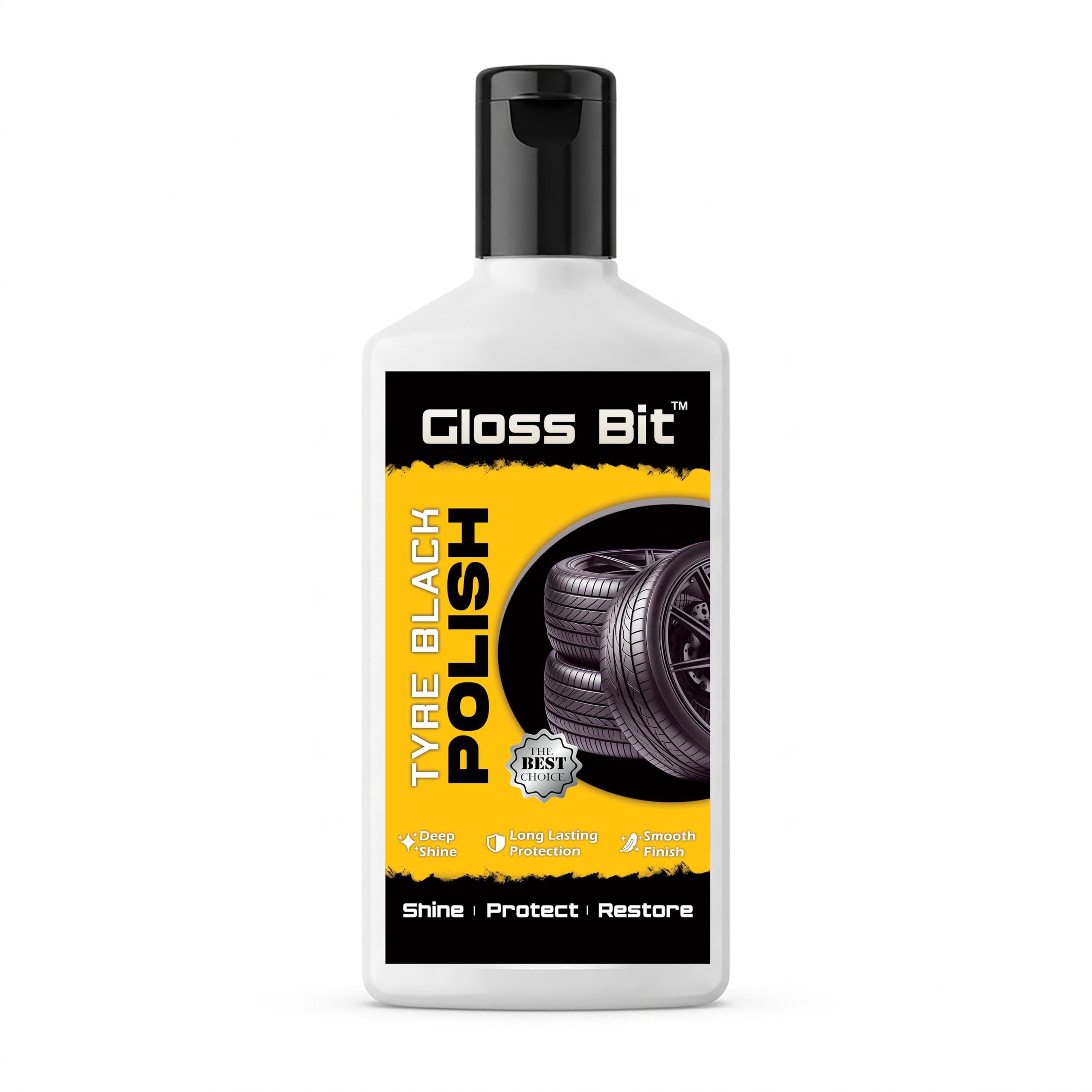 Car & Bike Tyre Polish (100 ml) | Rich Jet-Black Shine | Long-Lasting Dust & Water Resistant Formula | Quick Apply & Wipe-image-12