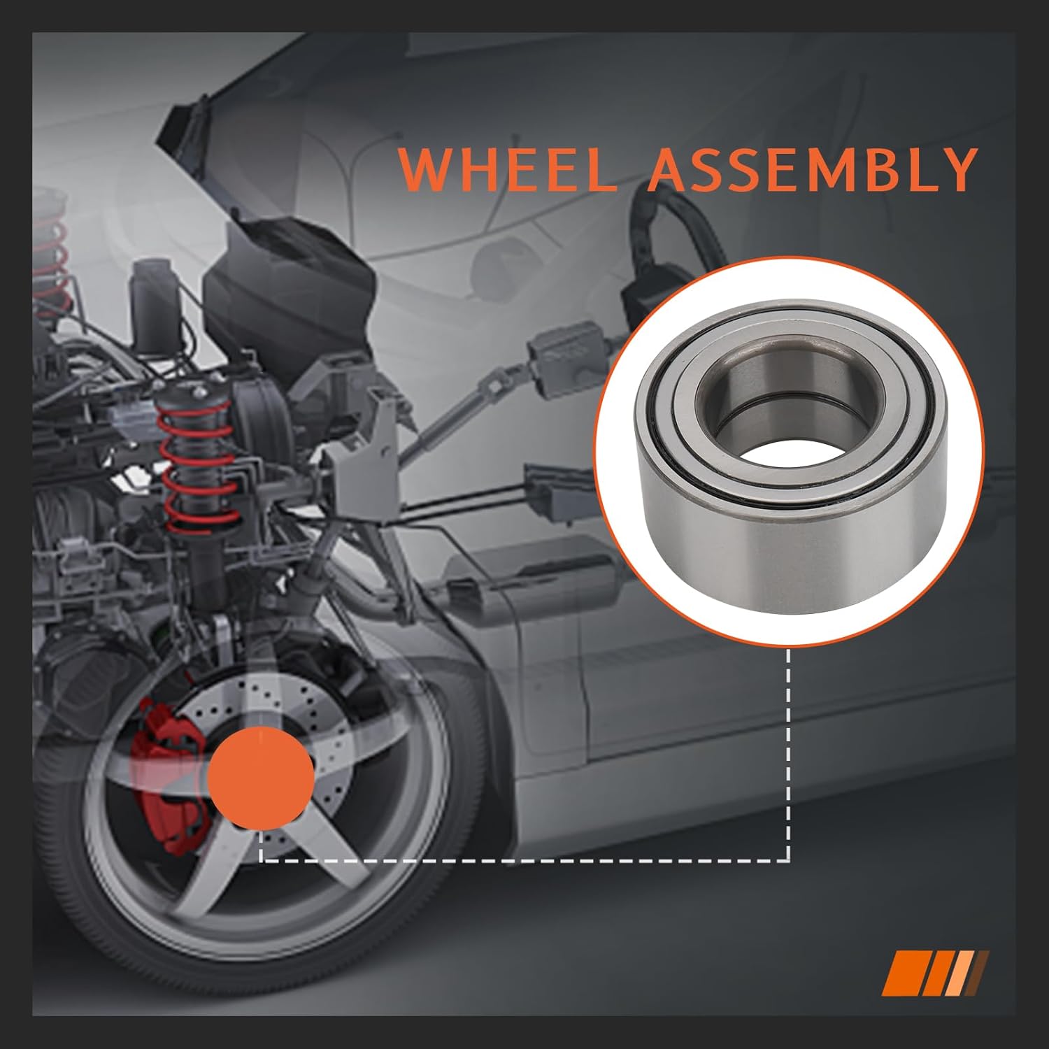 (Pair)DRIVESTAR 510034 Front Wheel Hub Bearing for Dodge Stealth，for Hyundai Azera & Santa Fe & Sonata, Hyundai Tucson, for Hyundai XG350, for Kia & Optima & Sportage, for Mitsubishi 3000GT & Diamante